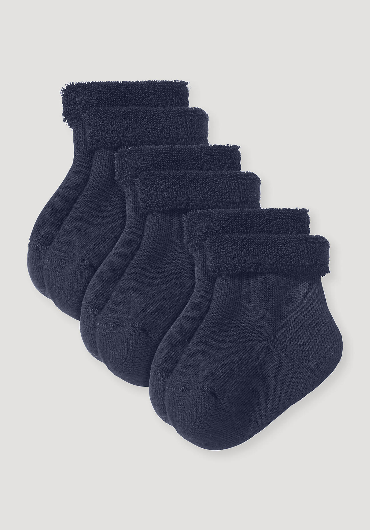 hessnatur Baby Plüsch Socken im 3er-Pack - blau - Größe 19-22