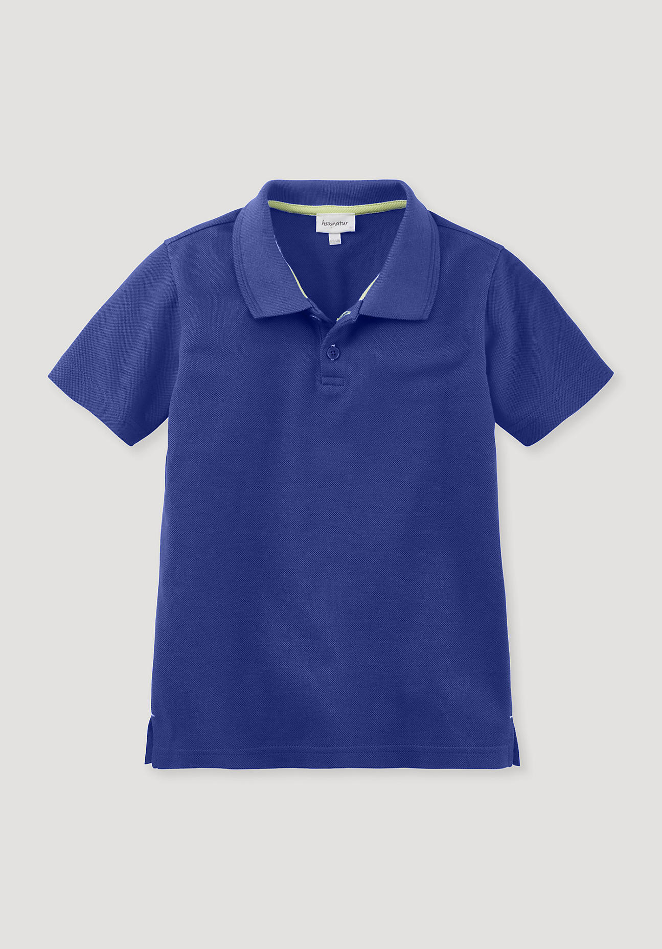 hessnatur Kinder Polo Regular aus Bio-Baumwolle - blau - Größe 110/116