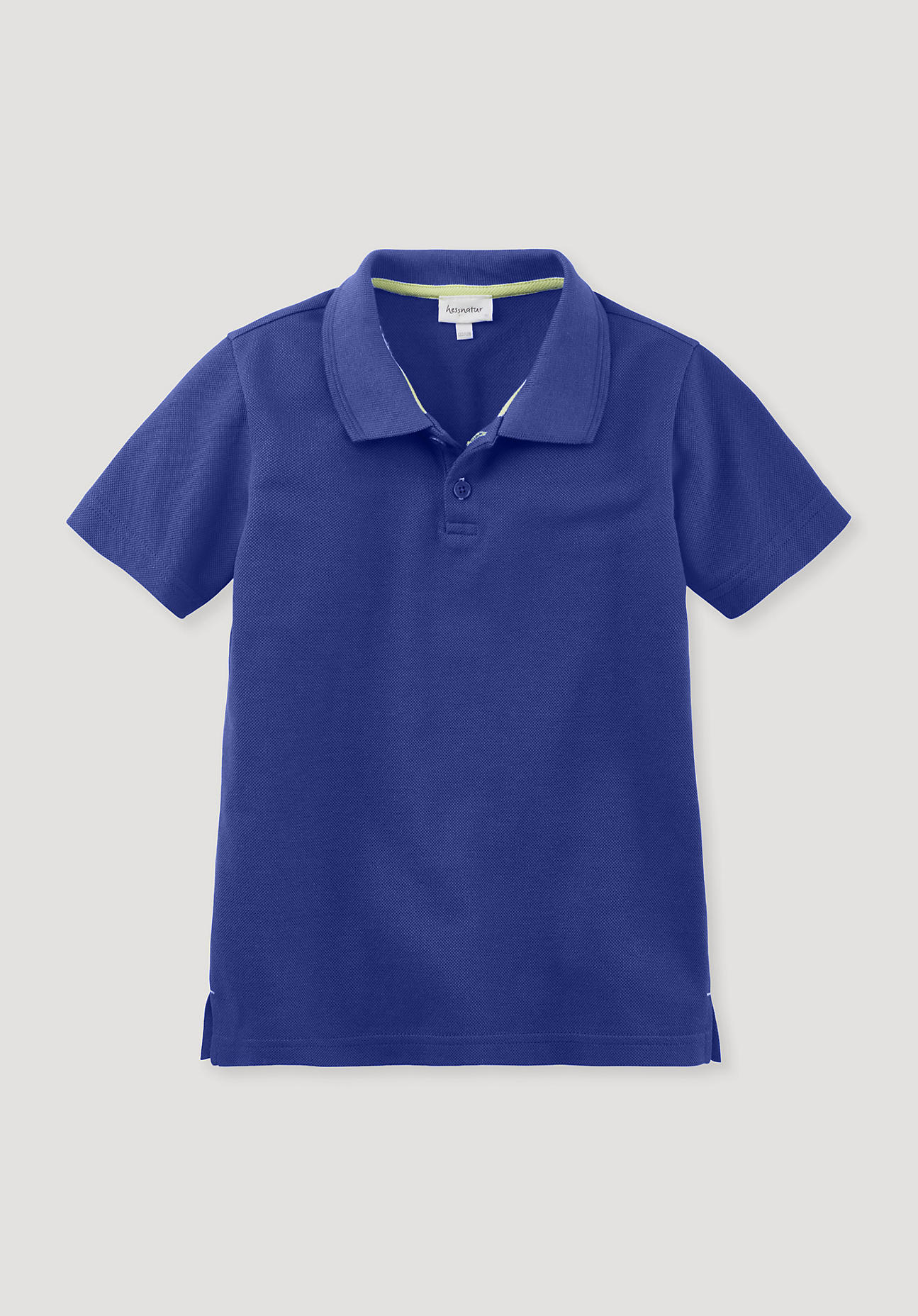 hessnatur Kinder Polo Regular aus Bio-Baumwolle - blau - Größe 98/104