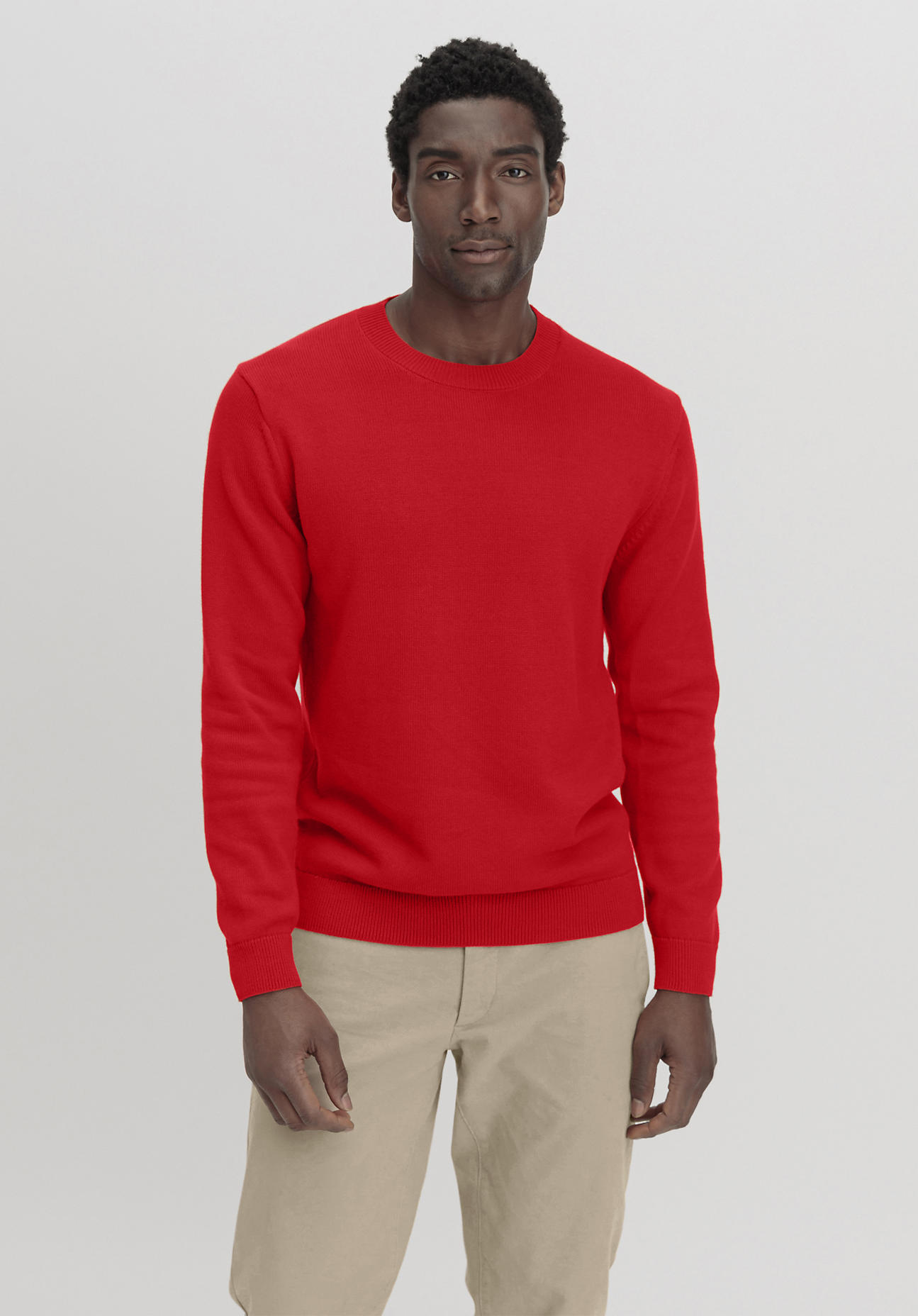 hessnatur Herren Pullover Basic aus Bio-Baumwolle - rot Größe 54