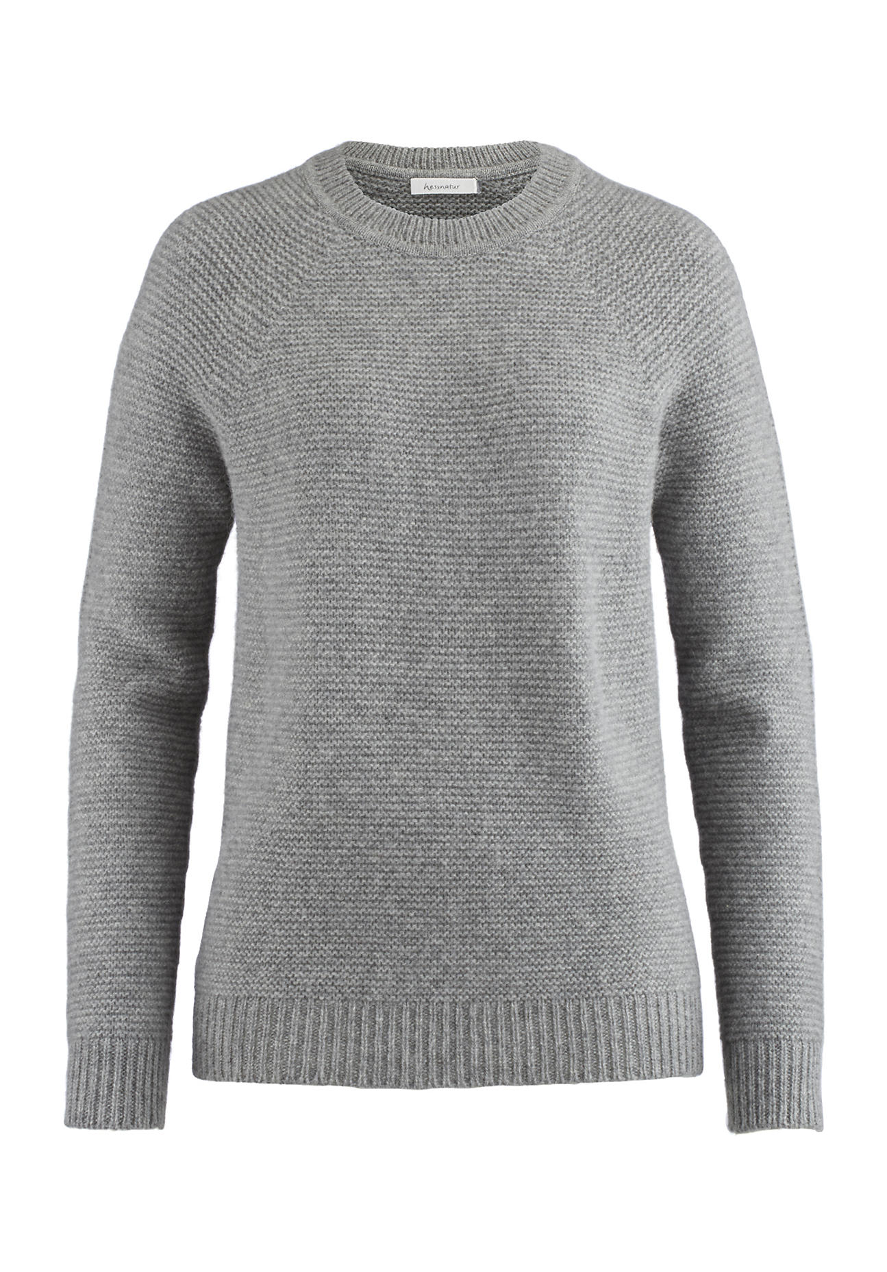 hessnatur Damen Pullover aus Alpaka – grau – Größe XS