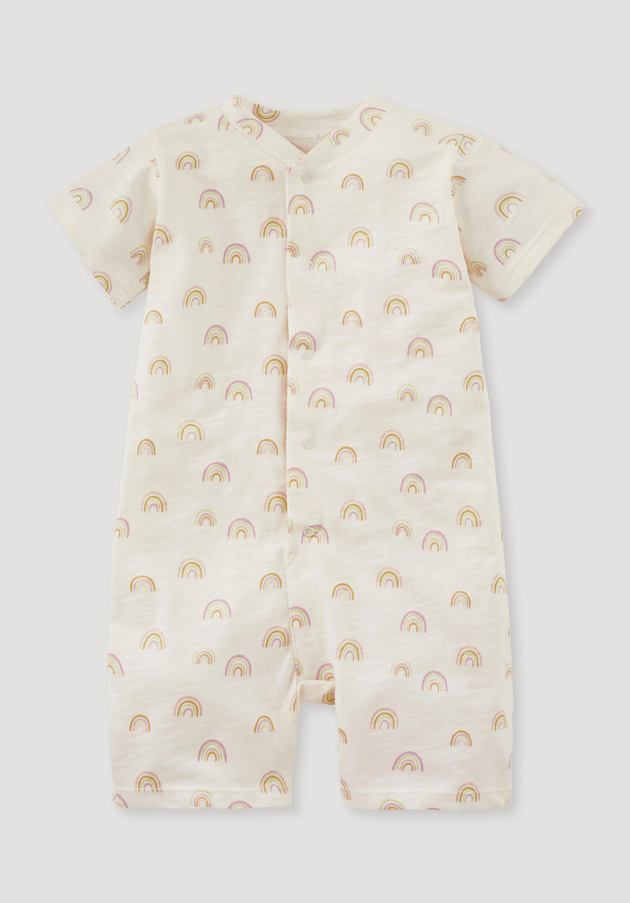 hessnatur Baby Schlafoverall Regular bedruckt aus Bio-Baumwolle - orange - Größe 74/80