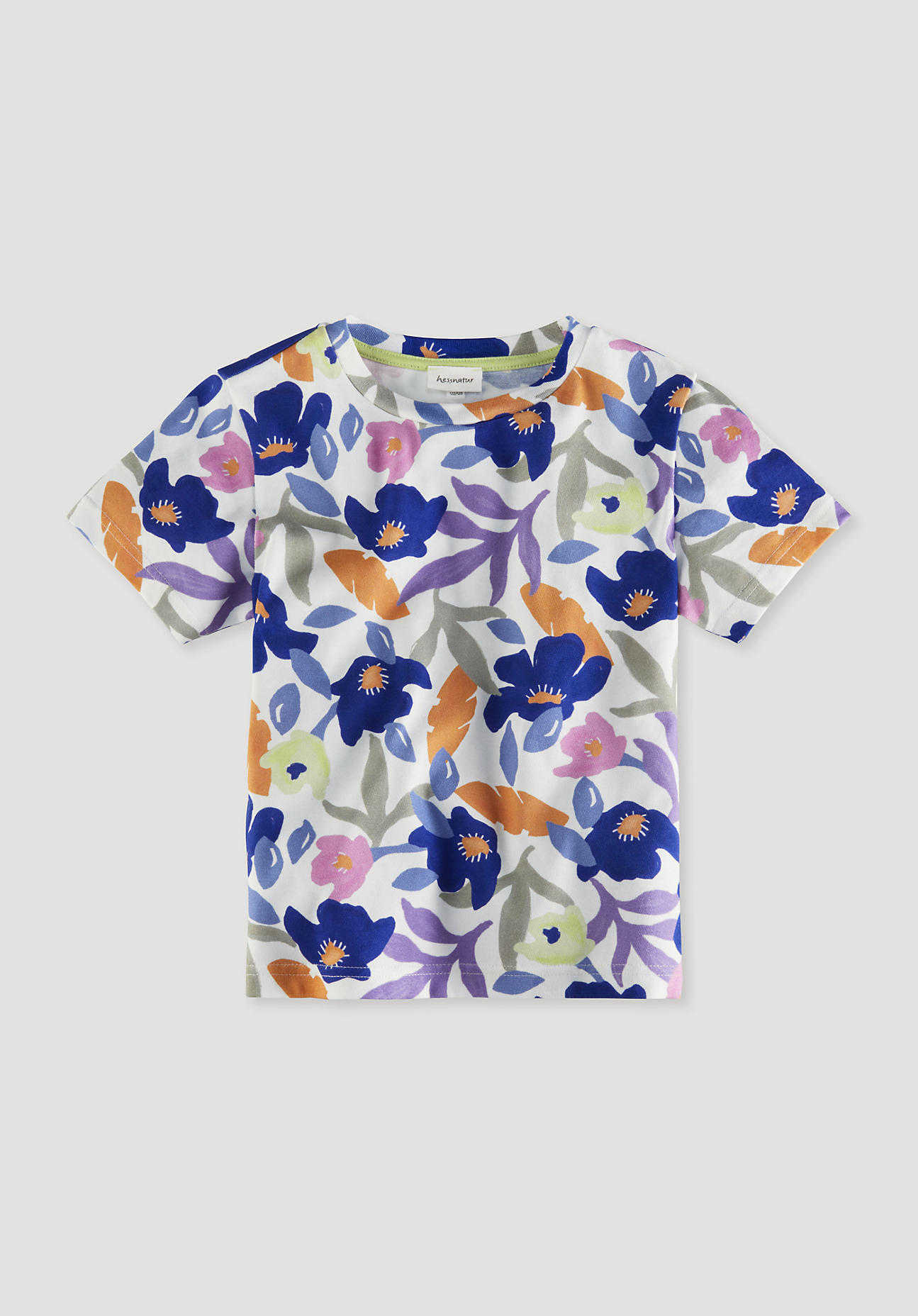 hessnatur Kinder Shirt Regular aus Bio-Baumwolle - blau - Größe 98/104