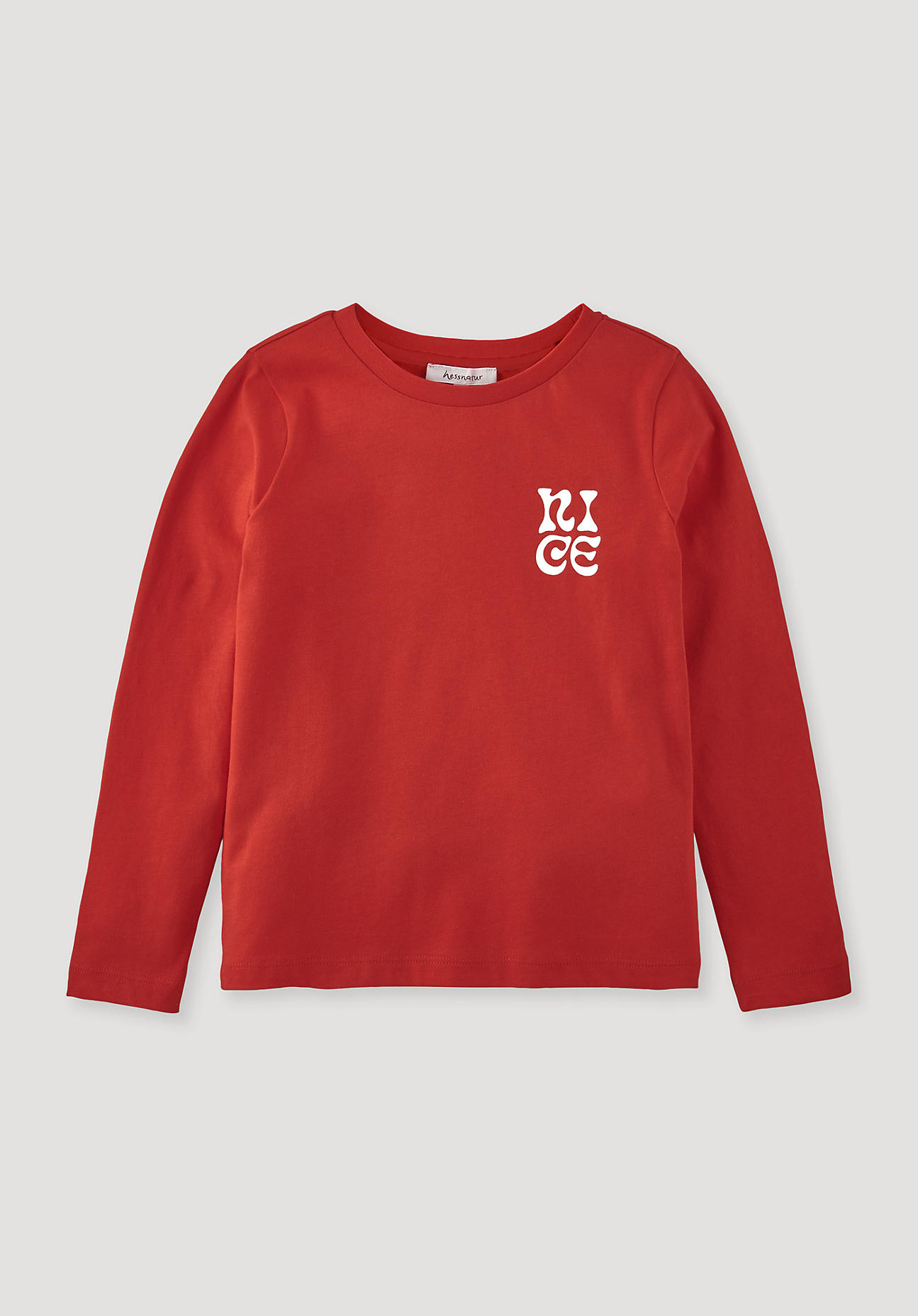 hessnatur Kinder Shirt Regular aus Bio-Baumwolle - rot - Größe 134/140