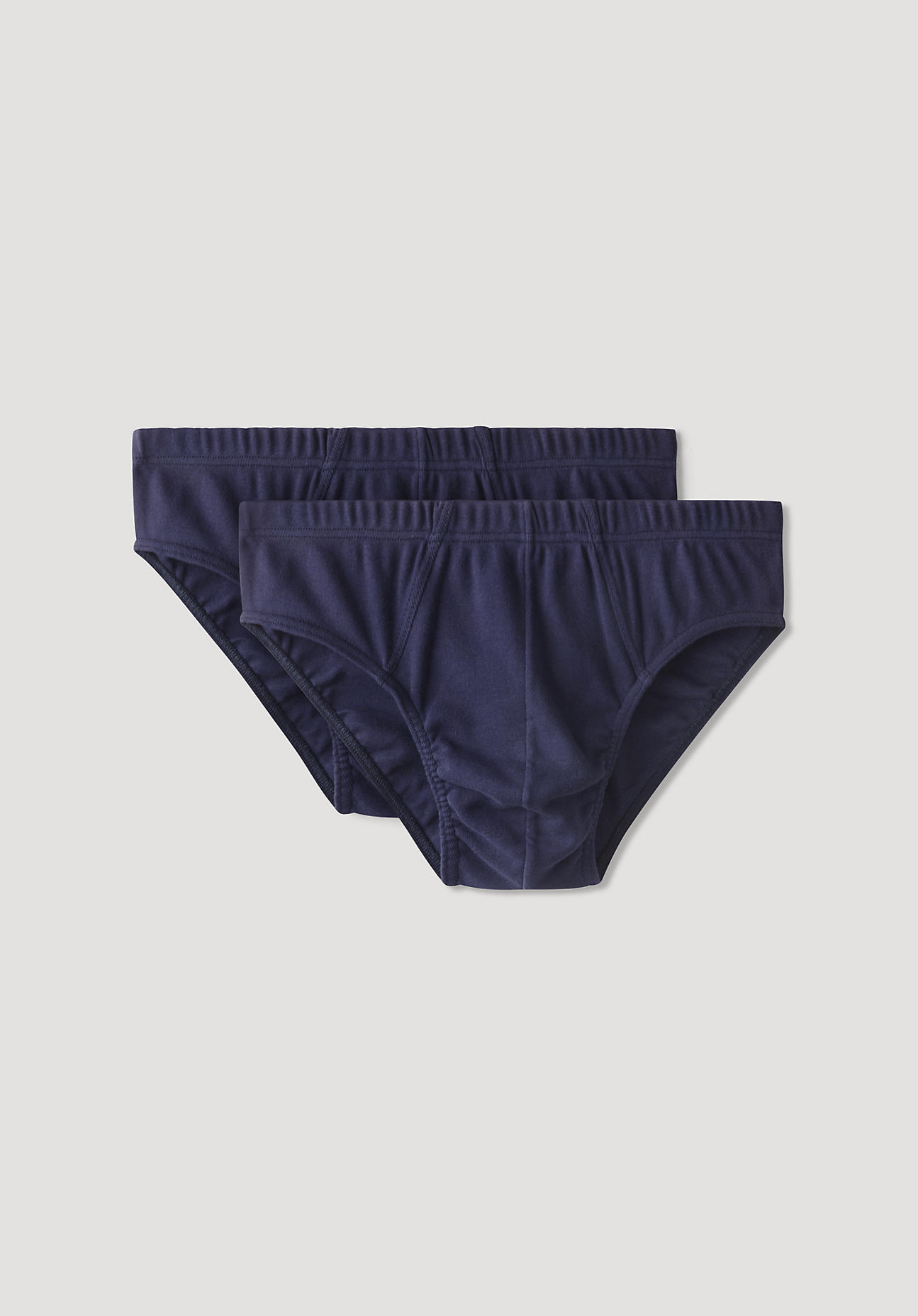 hessnatur Herren Slip PureDAILY im 2er Set aus Bio-Baumwolle – blau – Größe 5