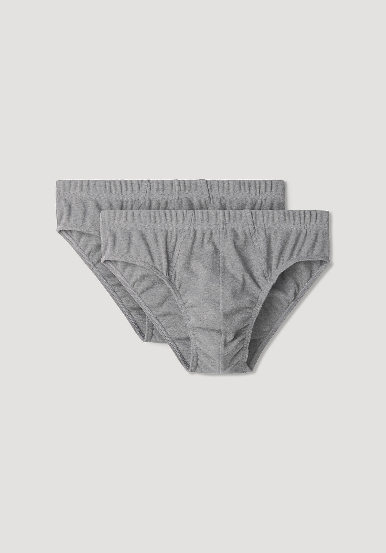hessnatur Herren Slip PureDAILY im 2er Set aus Bio-Baumwolle – grau – Größe 5