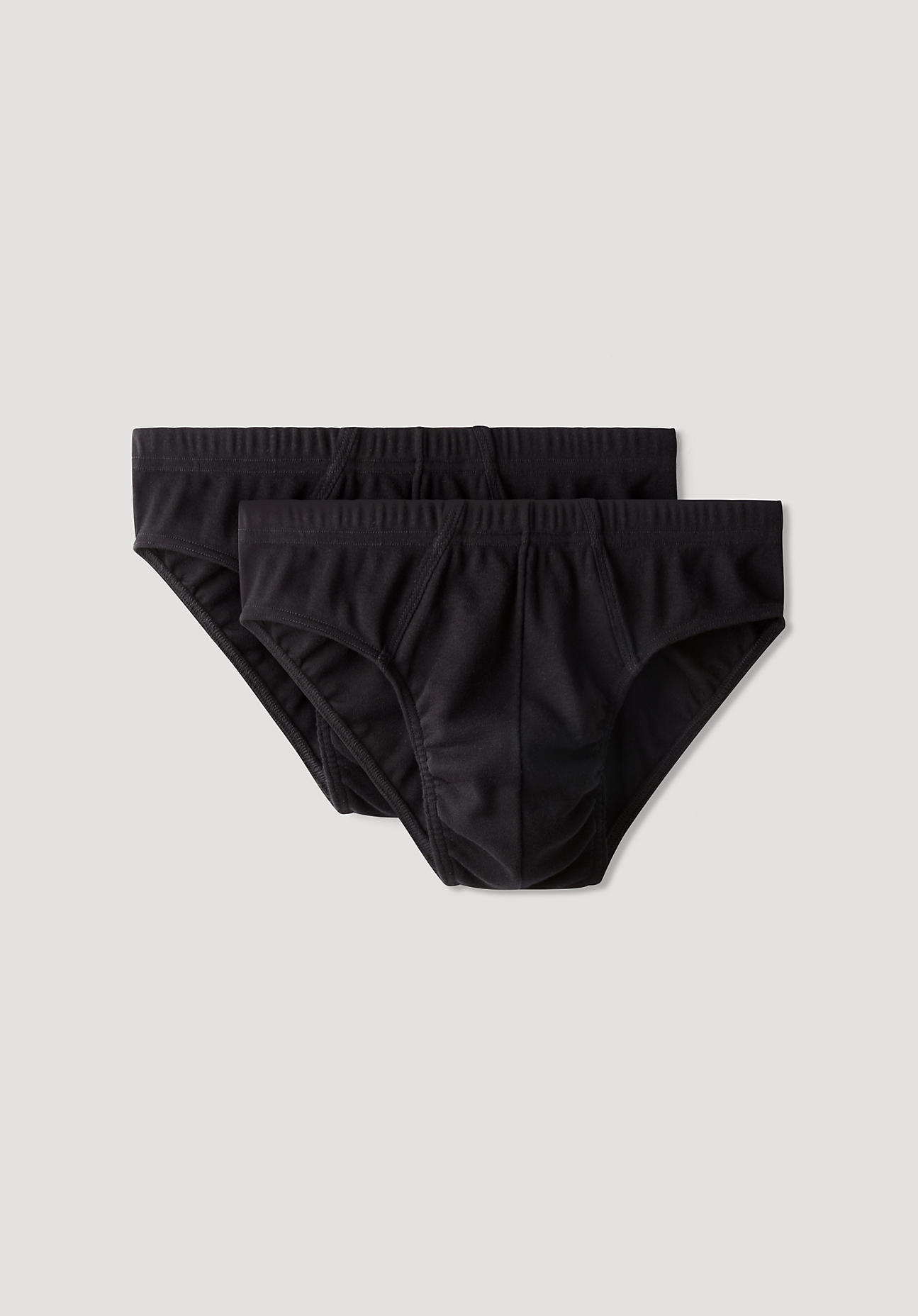 hessnatur Herren Slip PureDAILY im 2er Set aus Bio-Baumwolle – schwarz – Größe 5
