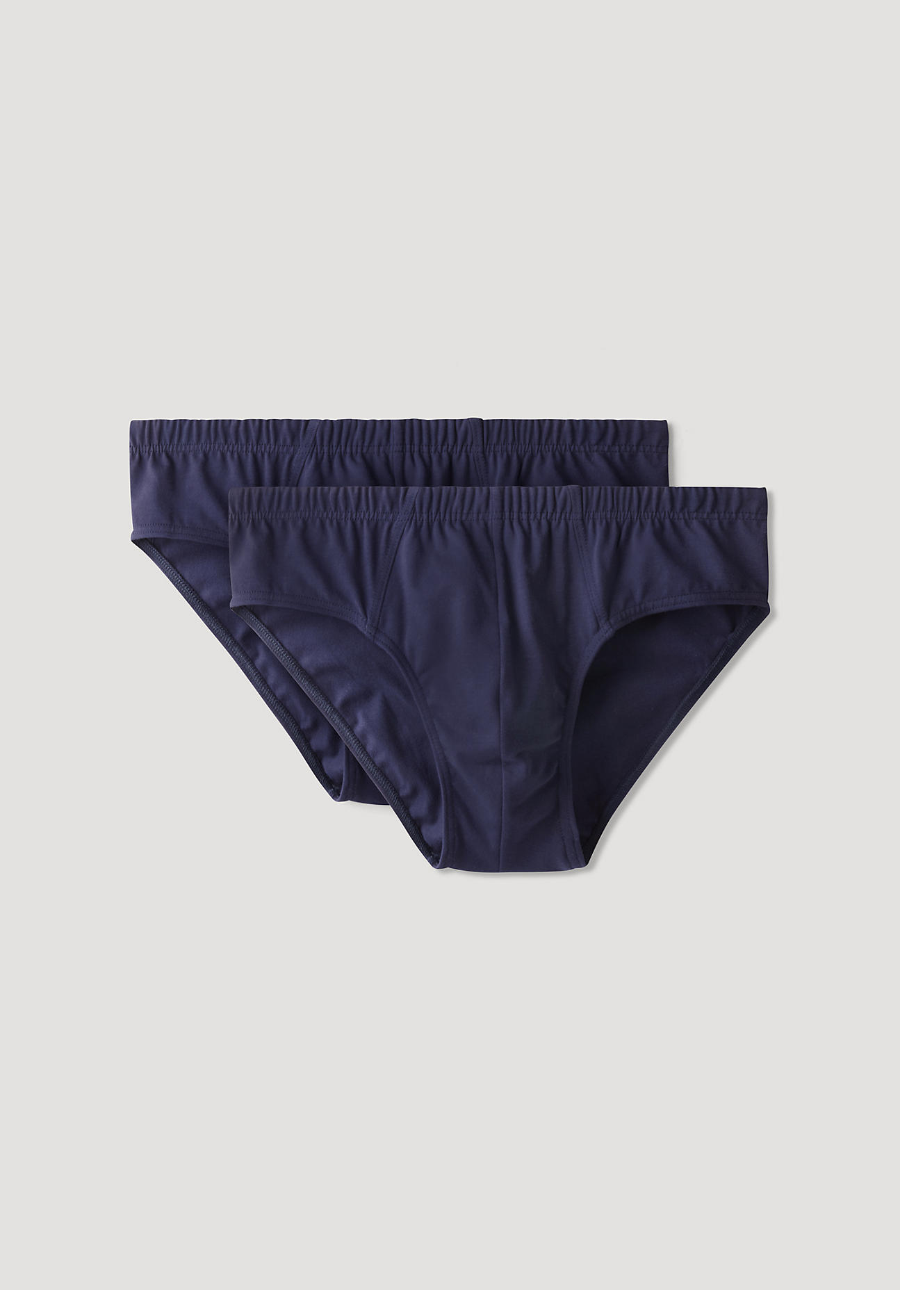 hessnatur Herren Slip PureLUX im 2er Set aus Bio-Baumwolle – blau – Größe 5