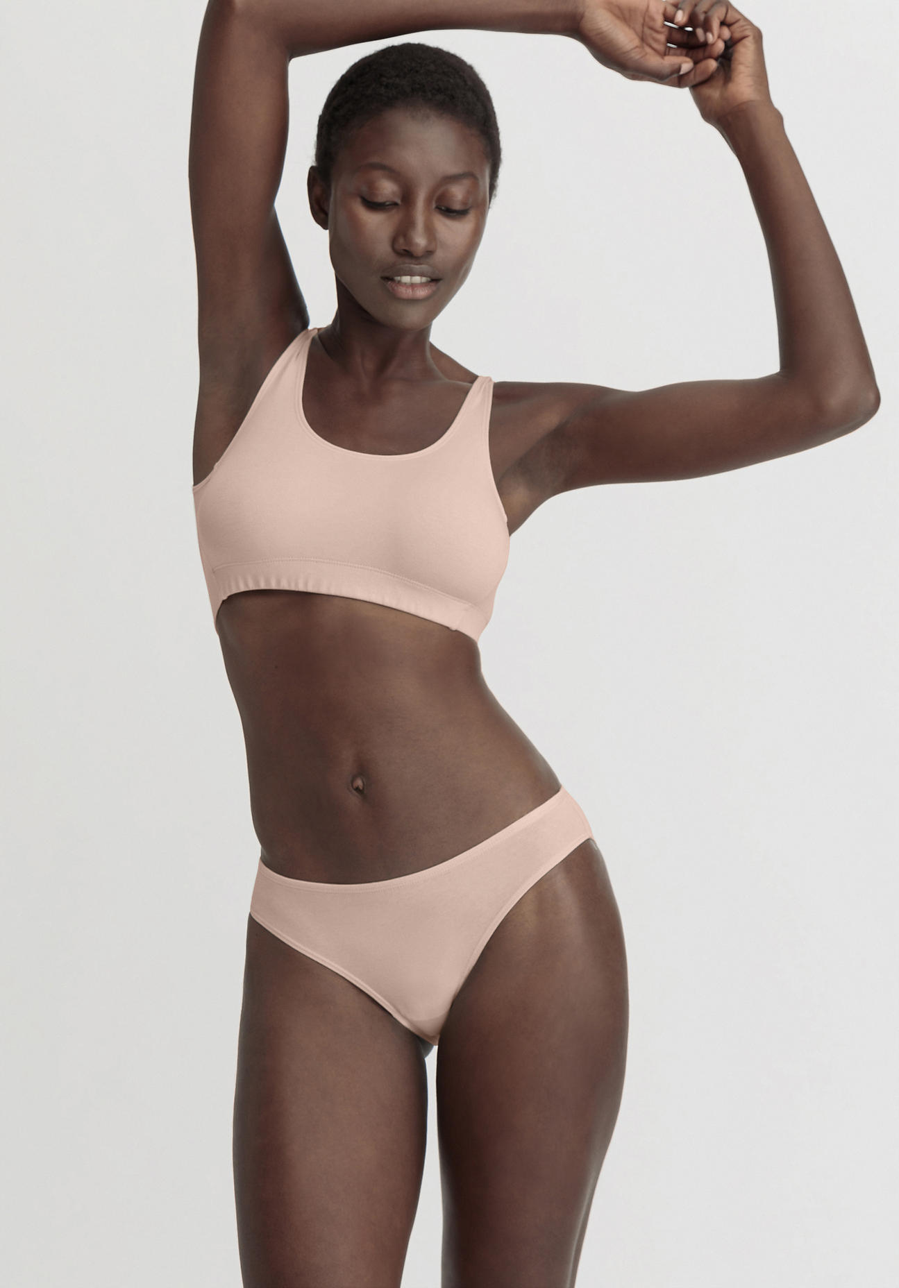 hessnatur Damen Slip Regular Cut COTTON FEEL aus Bio-Baumwolle - rosa Größe 34