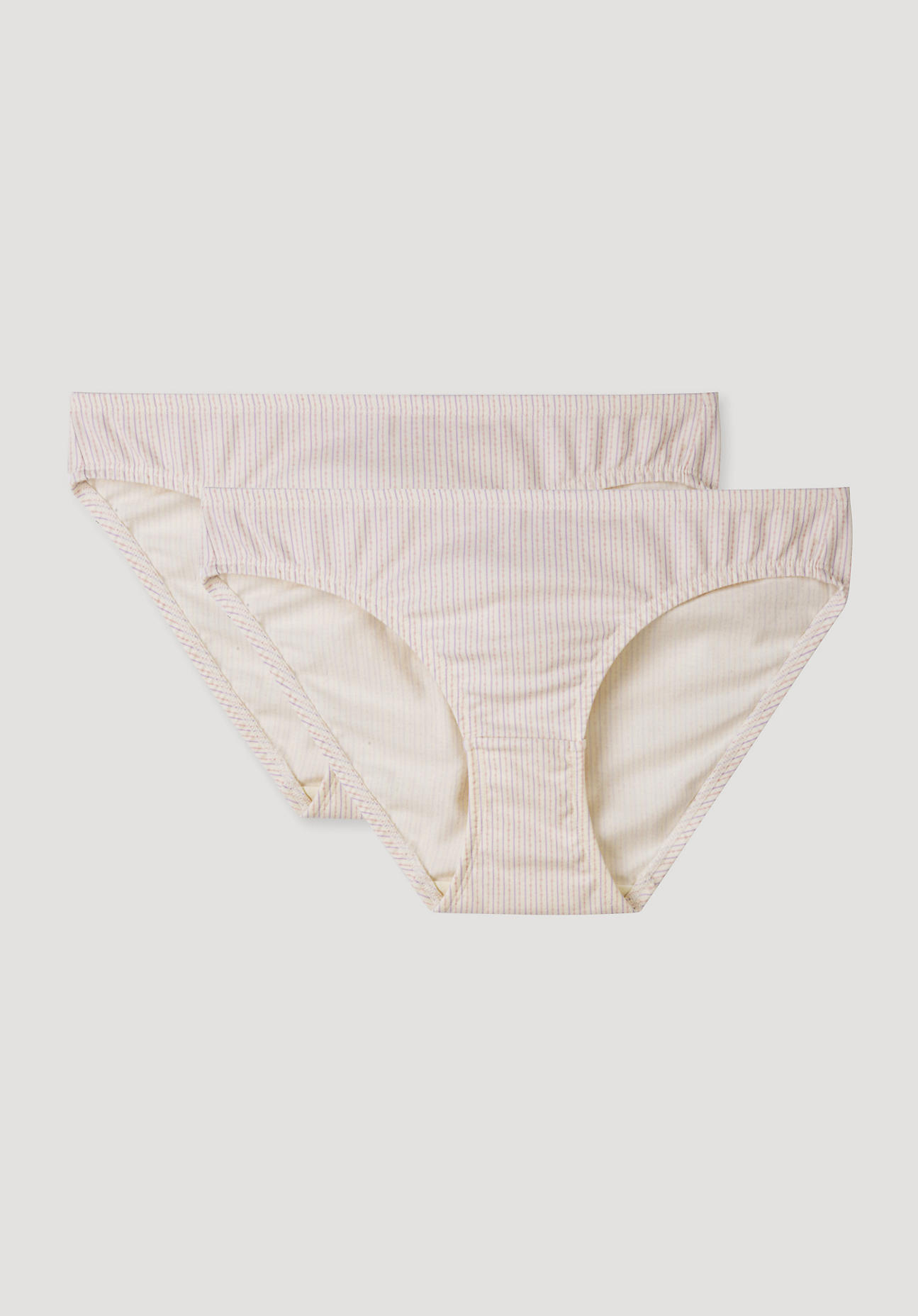 hessnatur Damen Slip low cut im 2er Set aus Bio-Baumwolle – rosa – Größe 46