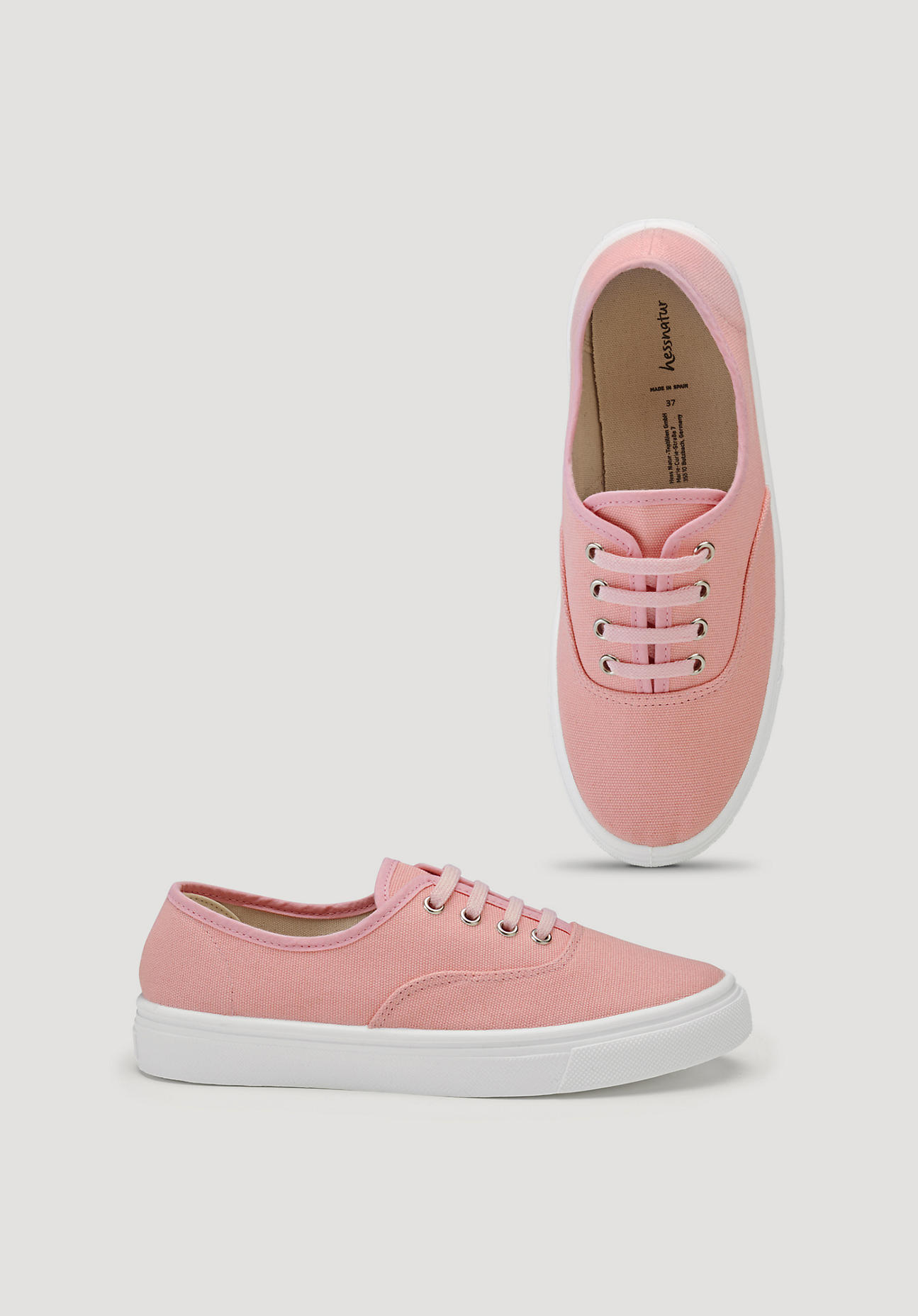 hessnatur Damen Sneaker Canvas - rosa - Größe 42