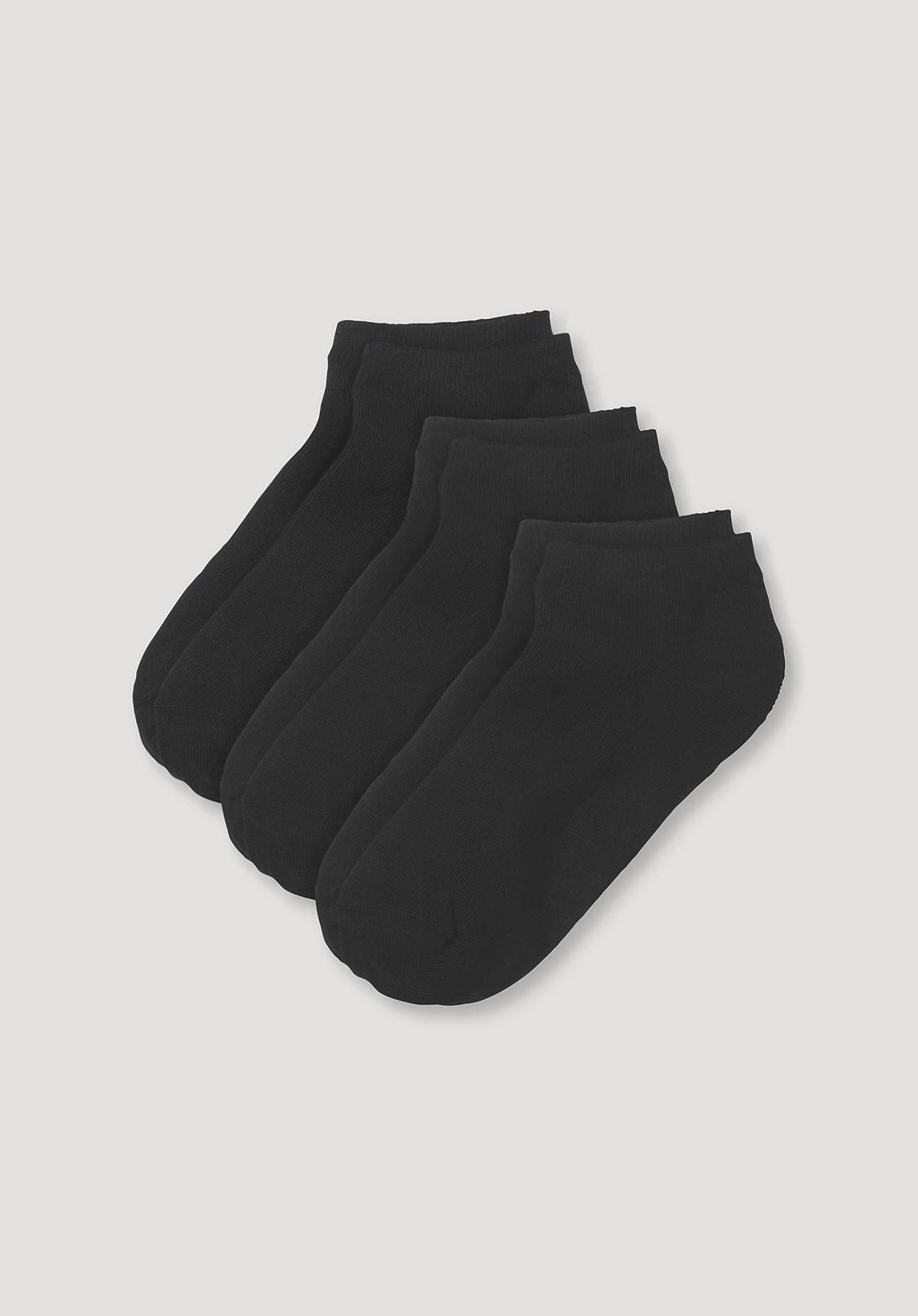 hessnatur Sneakersocke aus Bio-Baumwolle - schwarz Größe 40/41