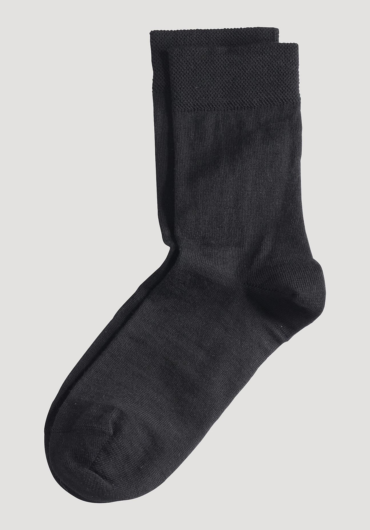 hessnatur Socken aus Schurwolle mit Bio-Baumwolle - schwarz Grösse36/37