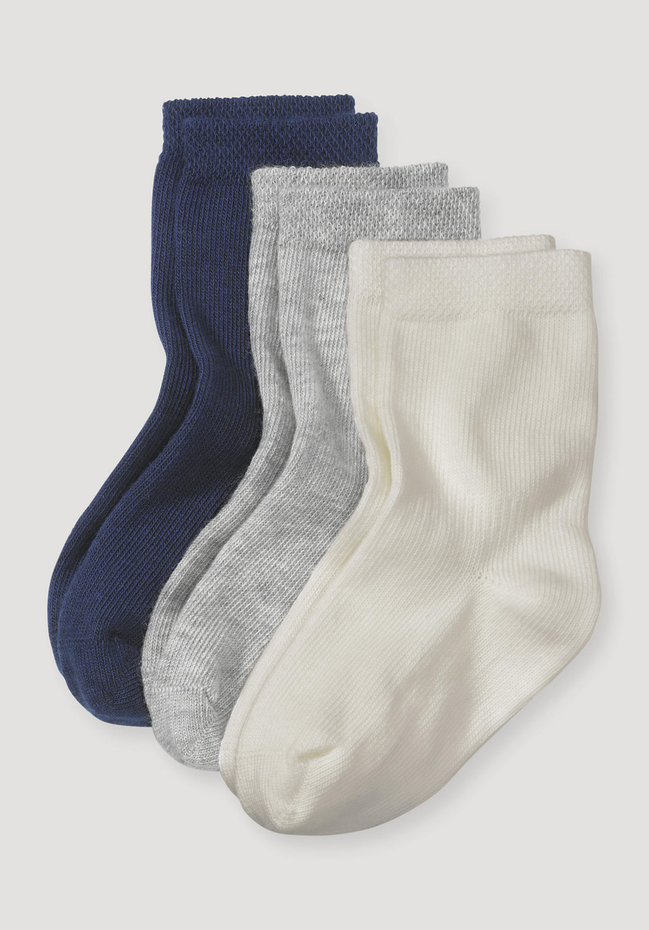hessnatur Baby Socken im 3er- Pack aus Bio-Baumwolle - blau - Größe 17-18