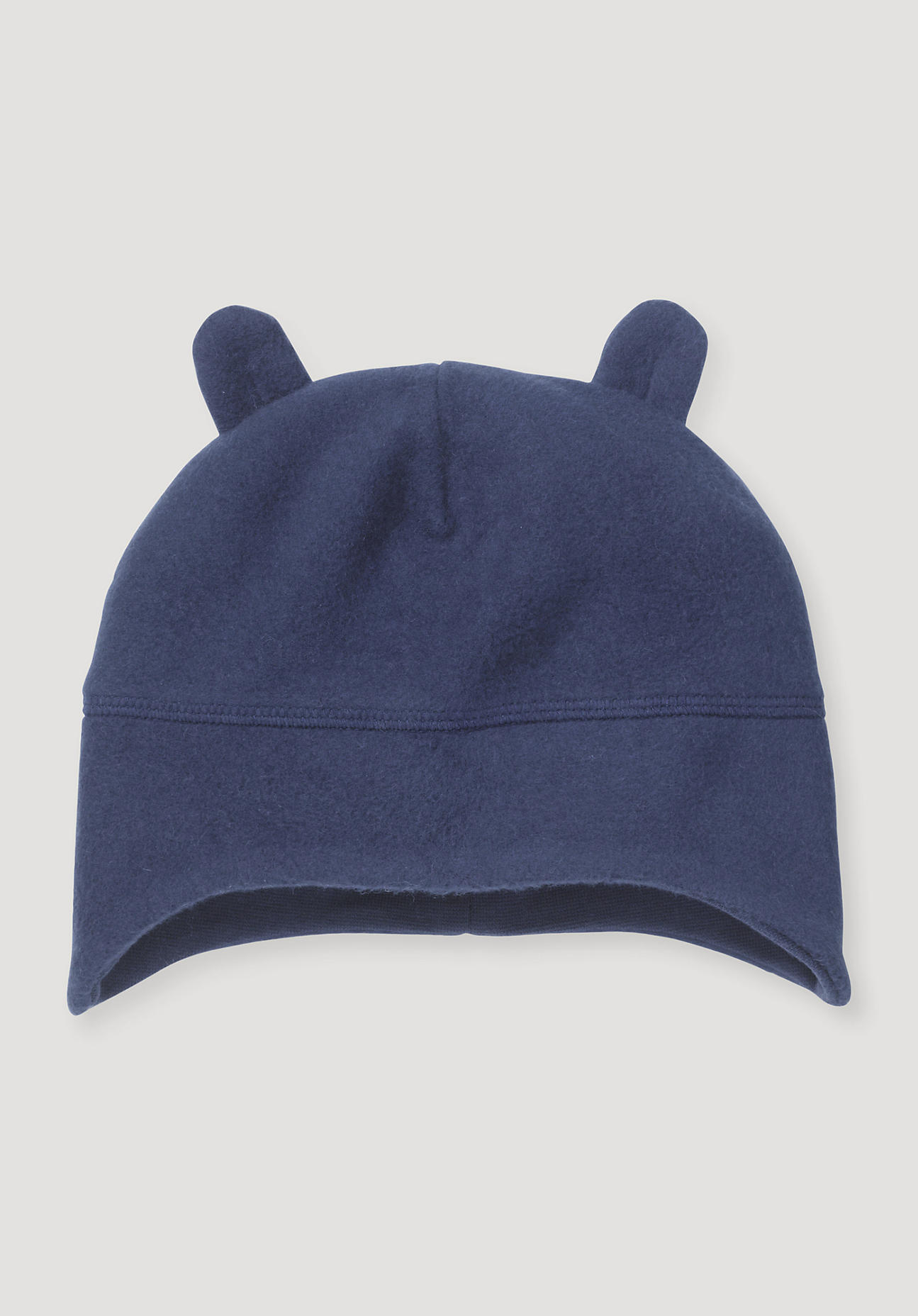 hessnatur Baby Softfleece Mütze Regular aus Bio-Baumwolle - blau - Größe 45/47