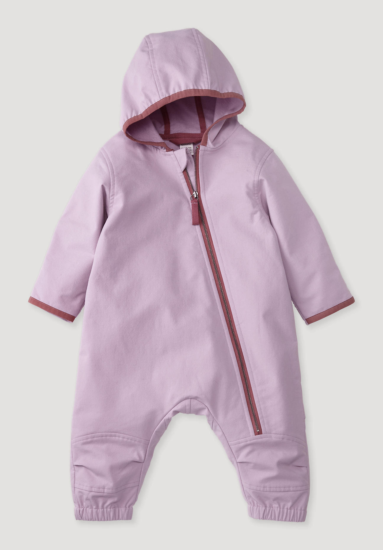 hessnatur Baby Softshell Overall Relaxed aus Bio-Baumwolle - rosa - Größe 86/92