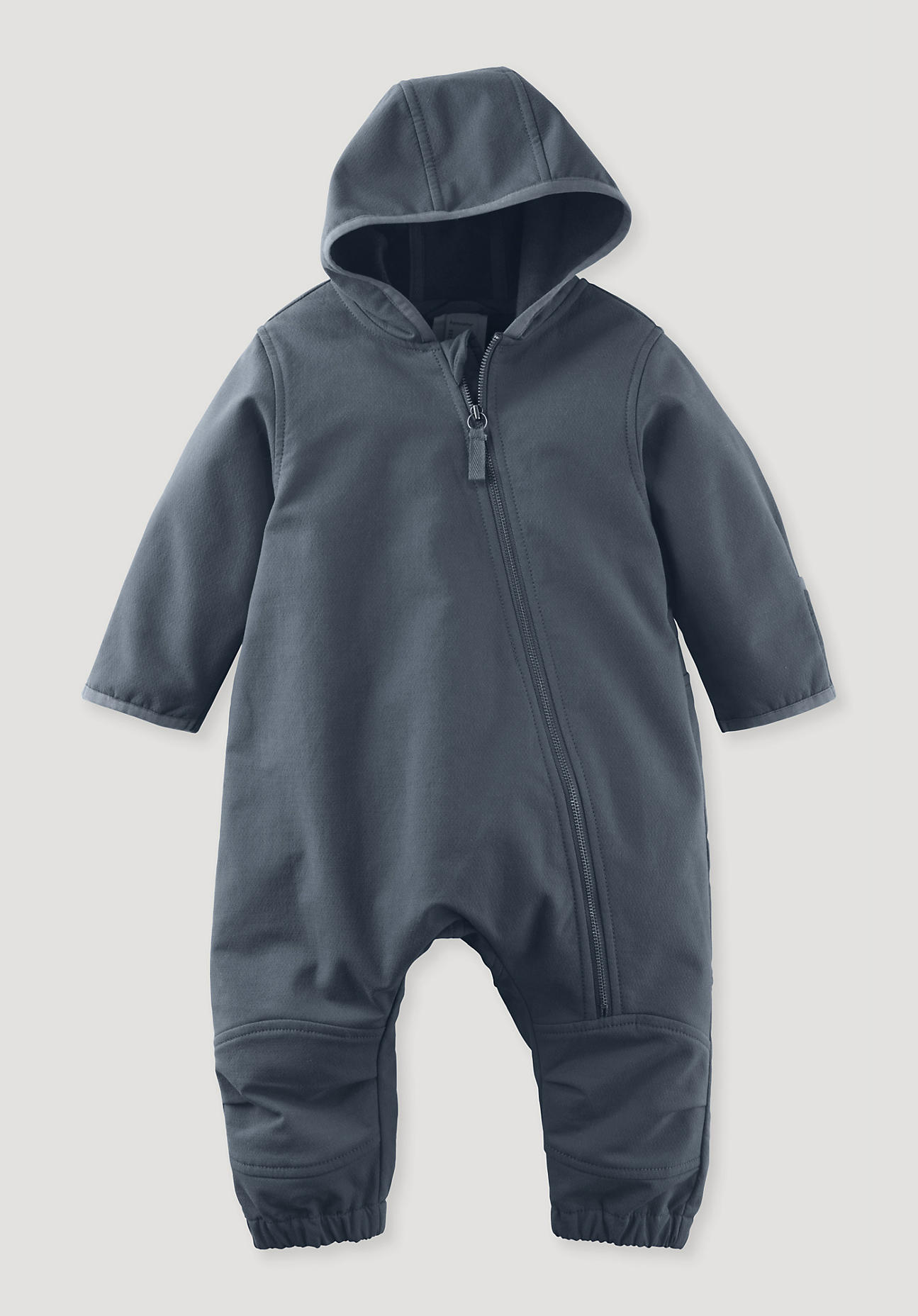 hessnatur Baby Softshell Overall Relaxed aus Bio-Baumwolle - blau - Größe 98