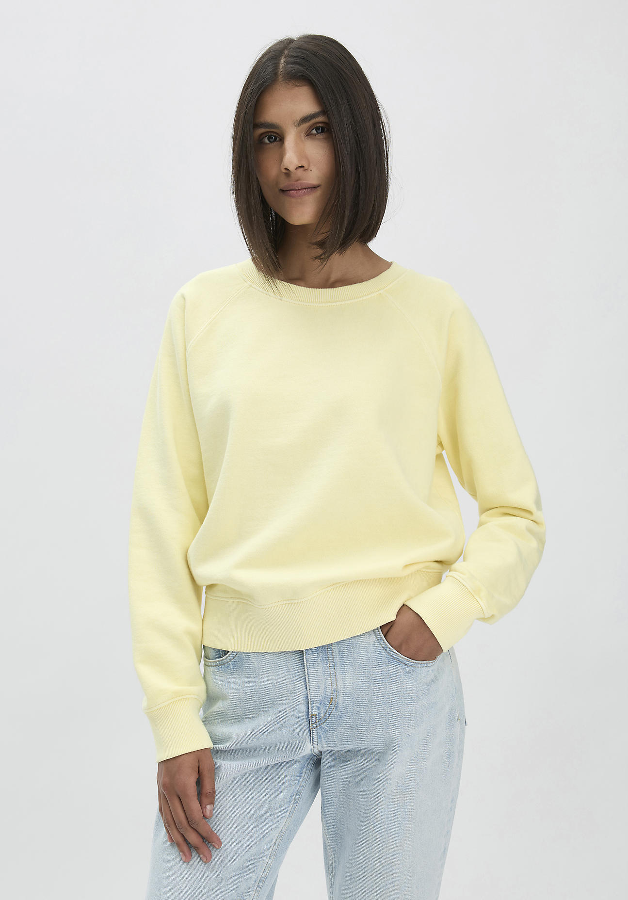 hessnatur Damen Sweatshirt Oversize - vanilla Größe XS