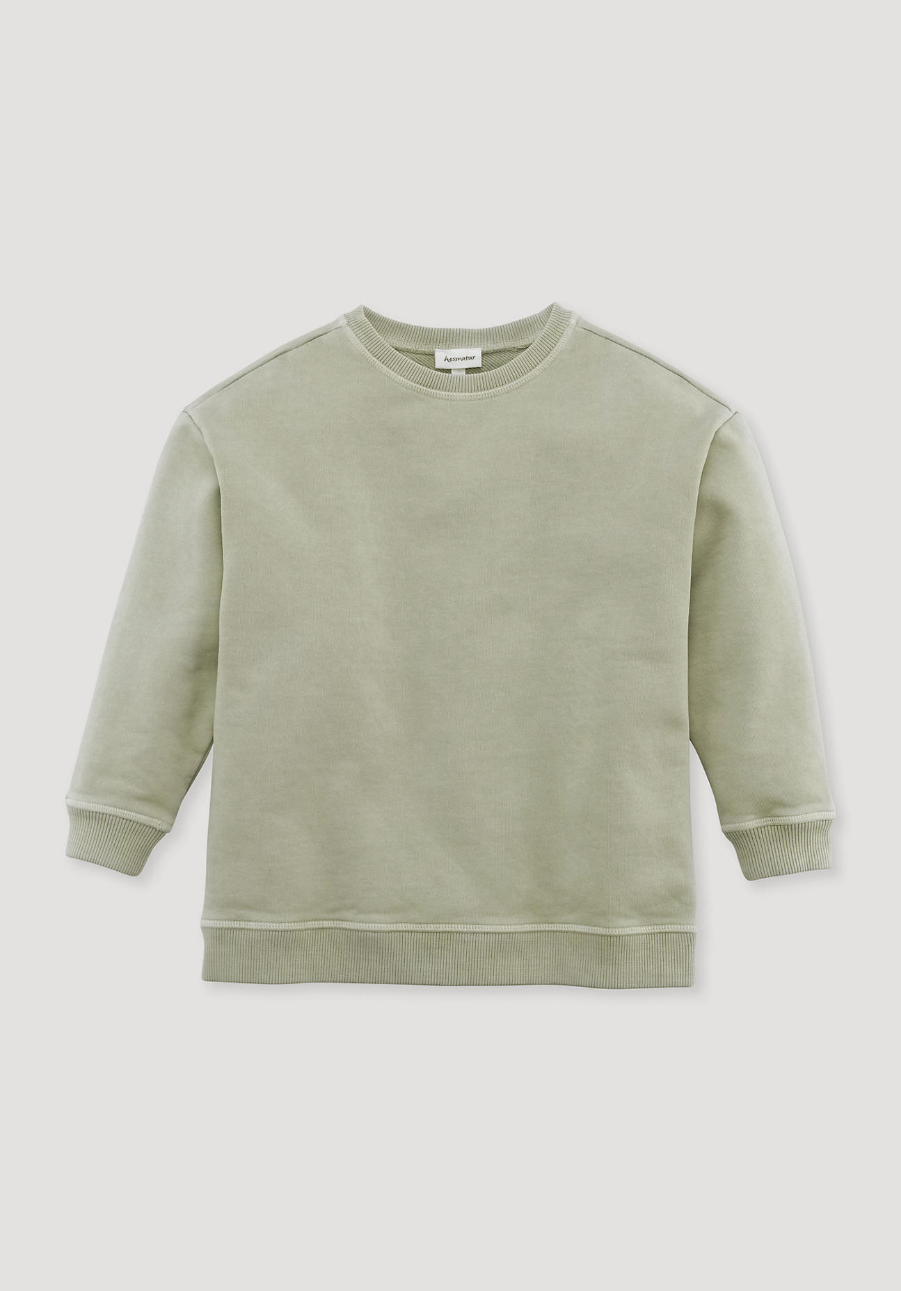 hessnatur Kinder Sweatshirt aus Bio-Baumwolle - grün Größe 98/104