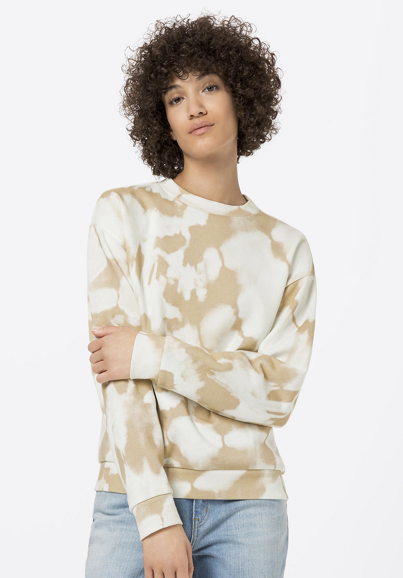 hessnatur Damen Sweatshirt aus Bio-Baumwolle - beige - Größe 38