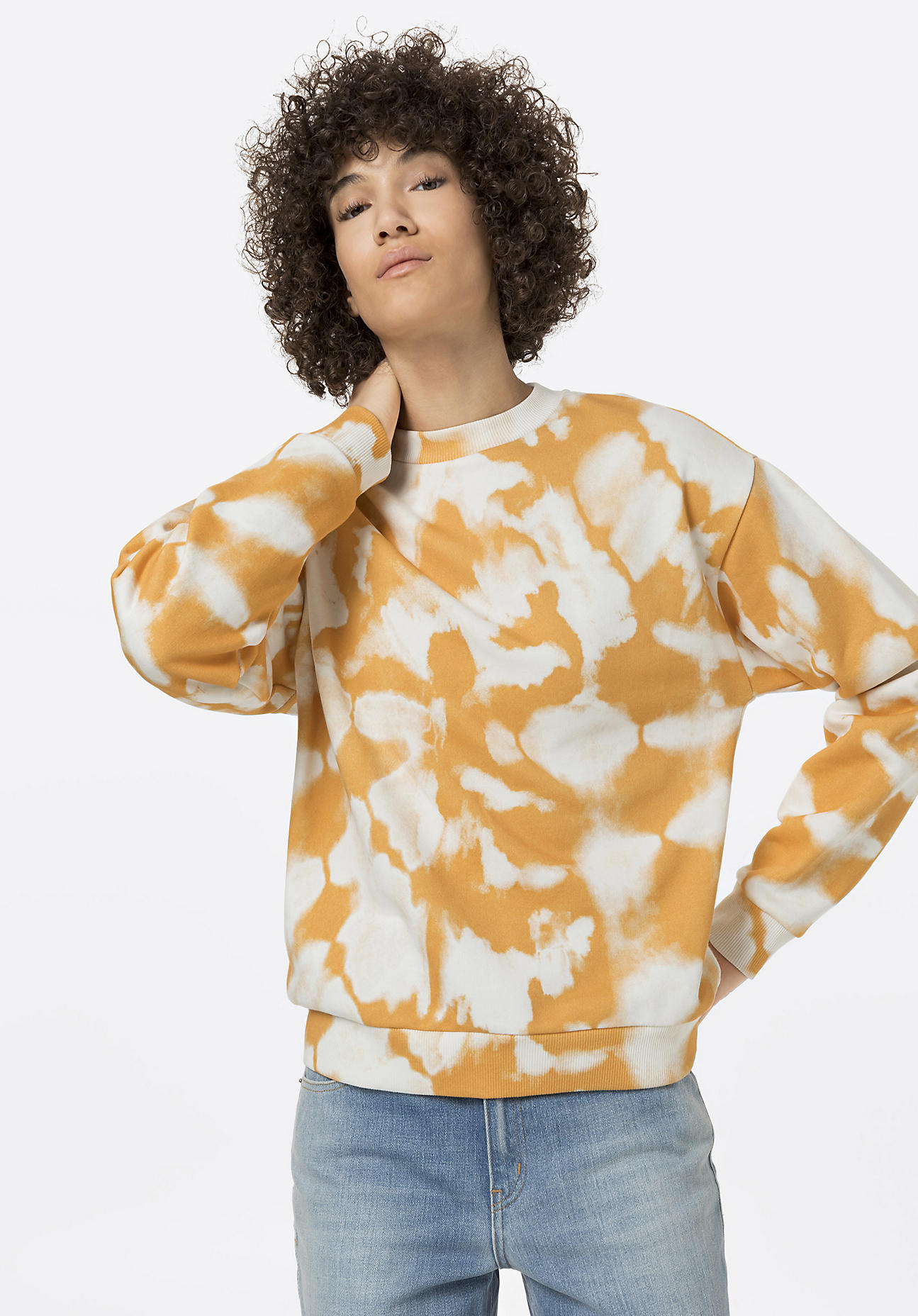 hessnatur Damen Sweatshirt aus Bio-Baumwolle - orange - Größe 34