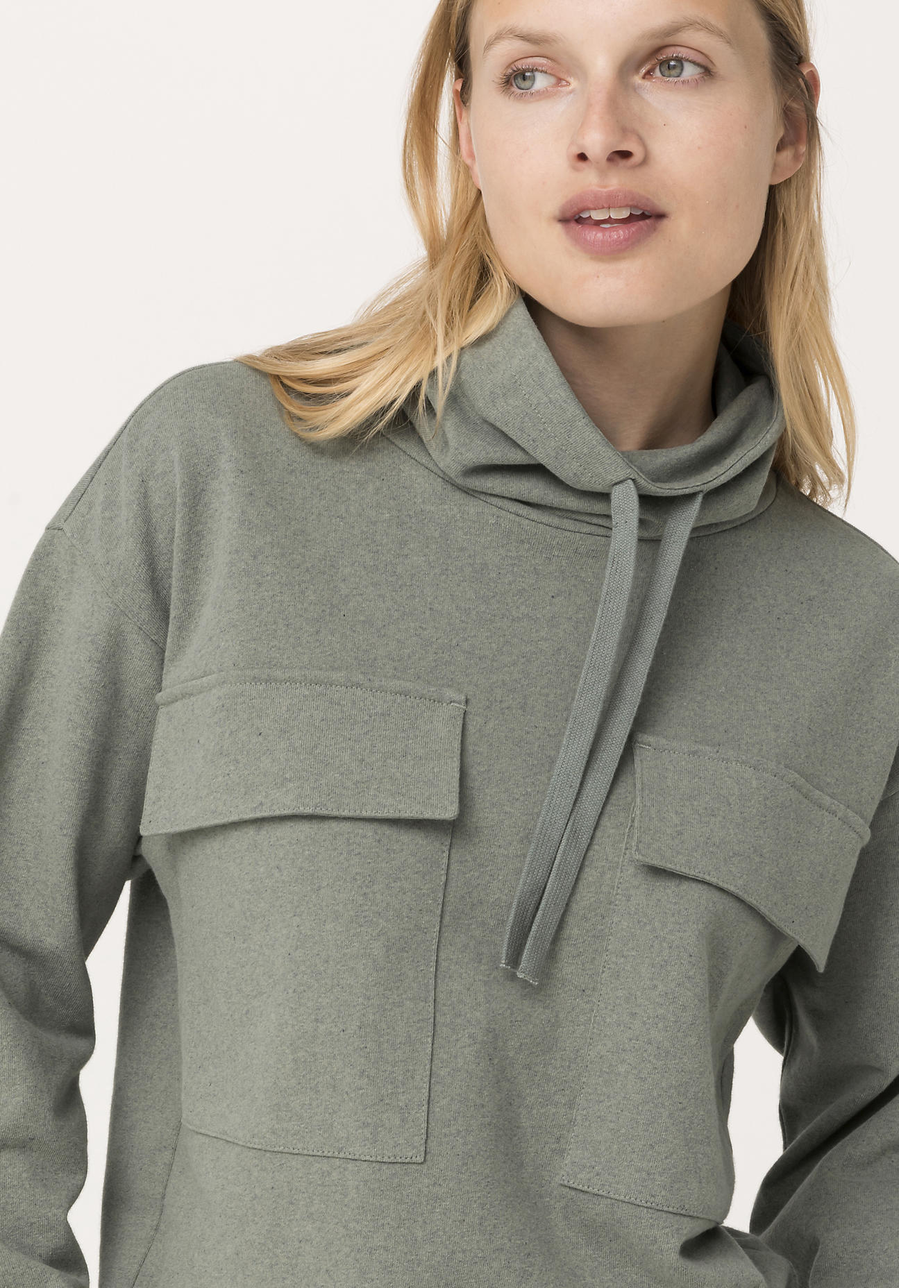 hessnatur Damen Sweatshirt aus Bio-Baumwolle - grün - Größe 42