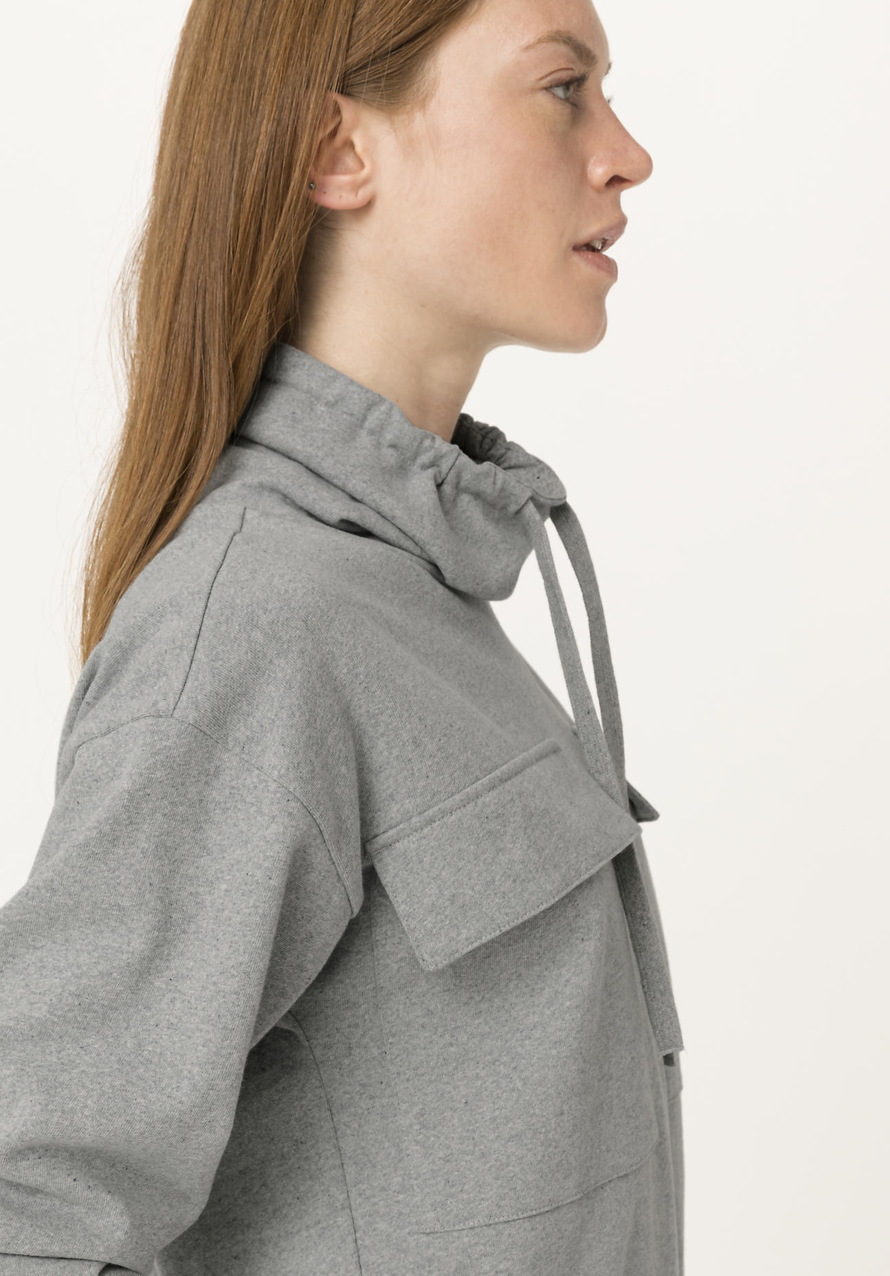 hessnatur Damen Sweatshirt aus Bio-Baumwolle - grau - Größe 34