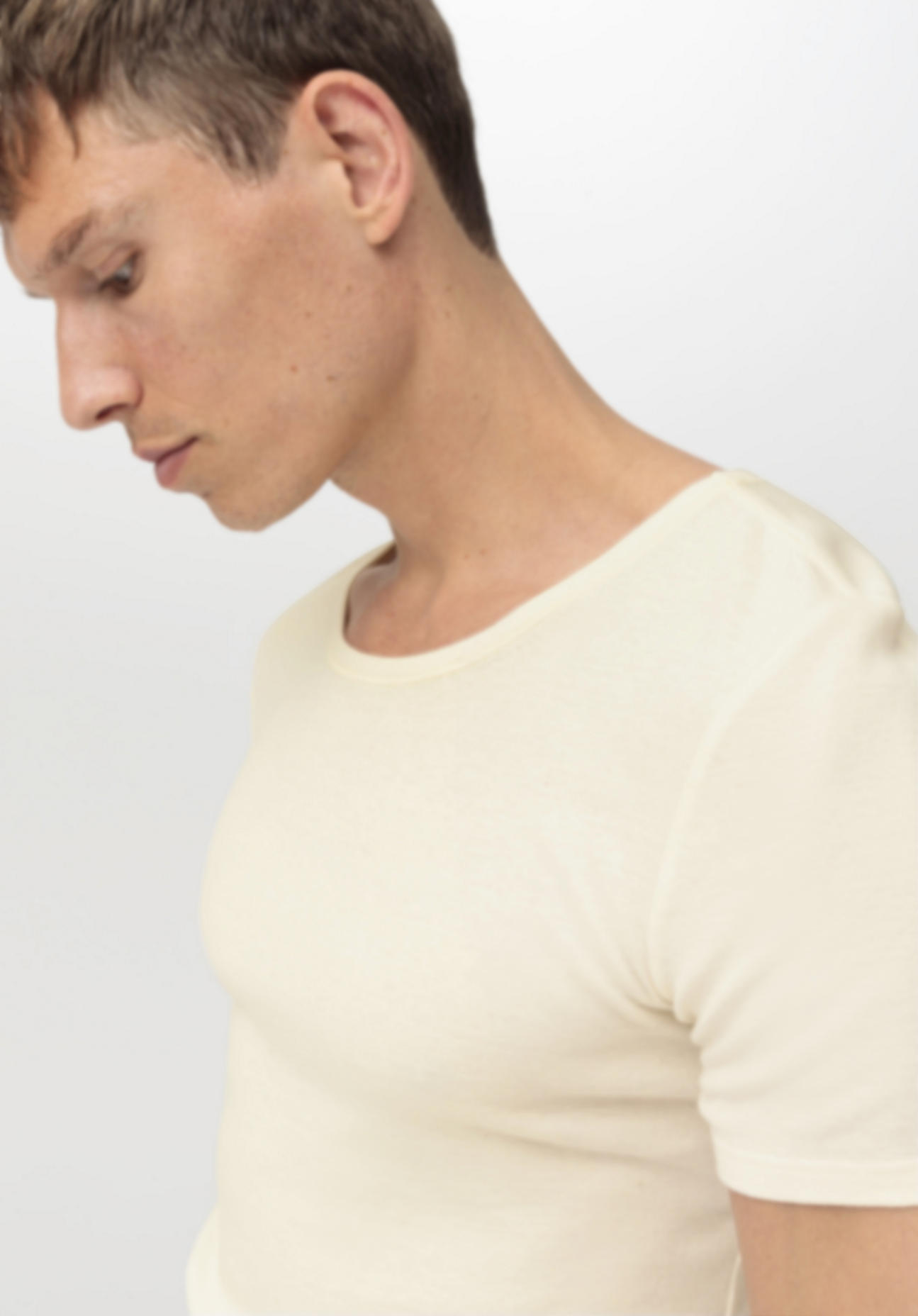 hessnatur Herren T-Shirt aus Bio-Baumwolle, 2er-Pack - natur - Größe 5