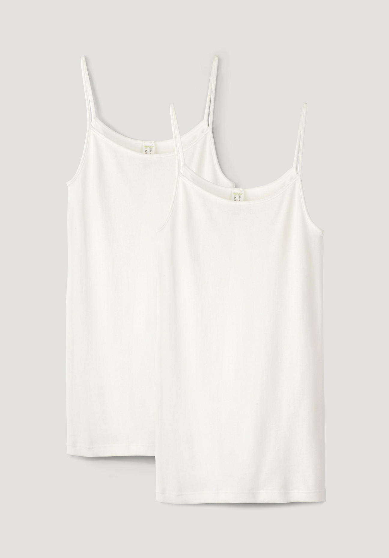 hessnatur Damen Top PureDAILY im 2er-Set aus Bio-Baumwolle – weiß – Größe 44