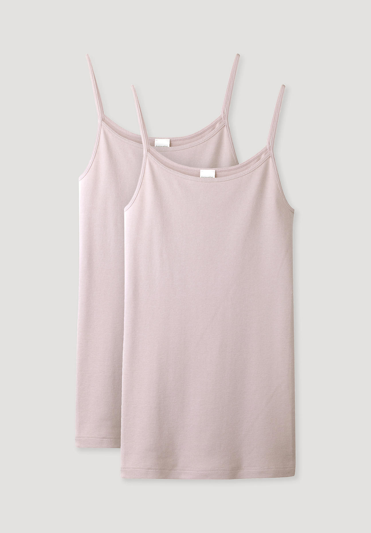 hessnatur Damen Top PureDAILY im 2er-Set aus Bio-Baumwolle – lila – Größe 48