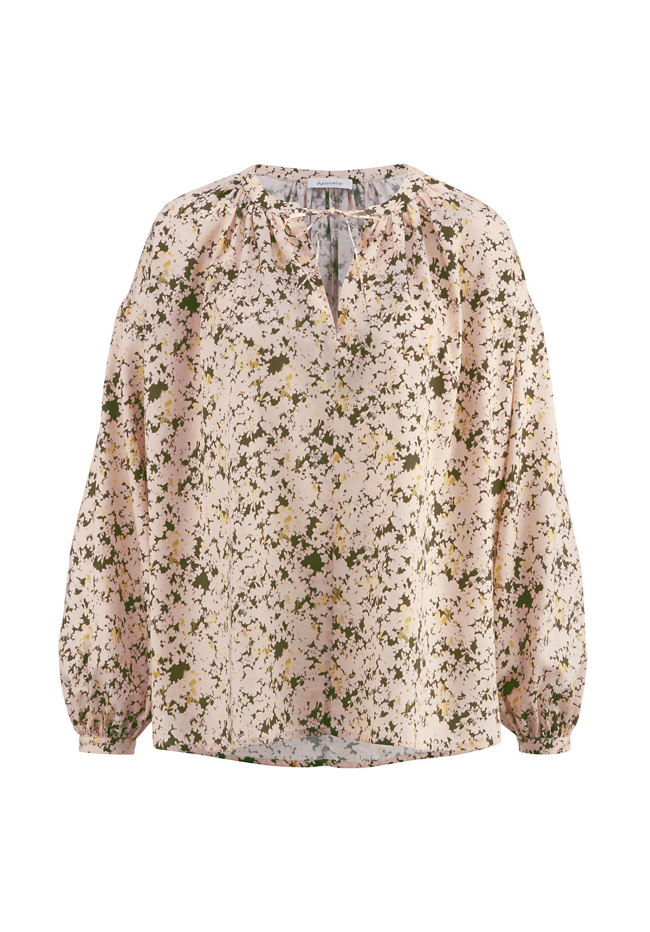 hessnatur Damen Tunika-Bluse aus Bio-Baumwolle – grün – Größe S