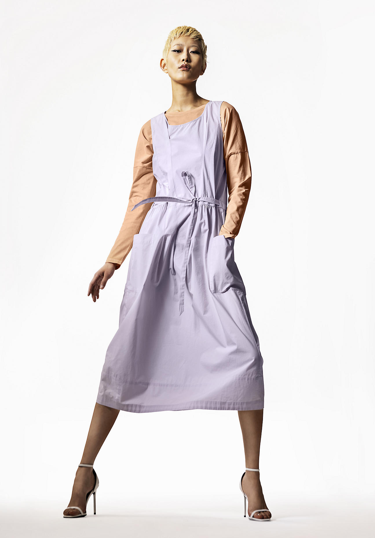 hessnatur Damen WUNDERKIND X HESSNATUR Midi-Kleid aus Bio-Baumwolle - lila Größe 48