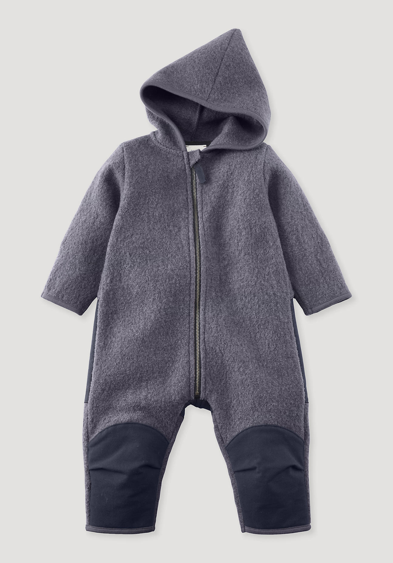 hessnatur Baby Walk Overall Regular mit Softshell und Bio-Merinowolle - lila Größe 74/80