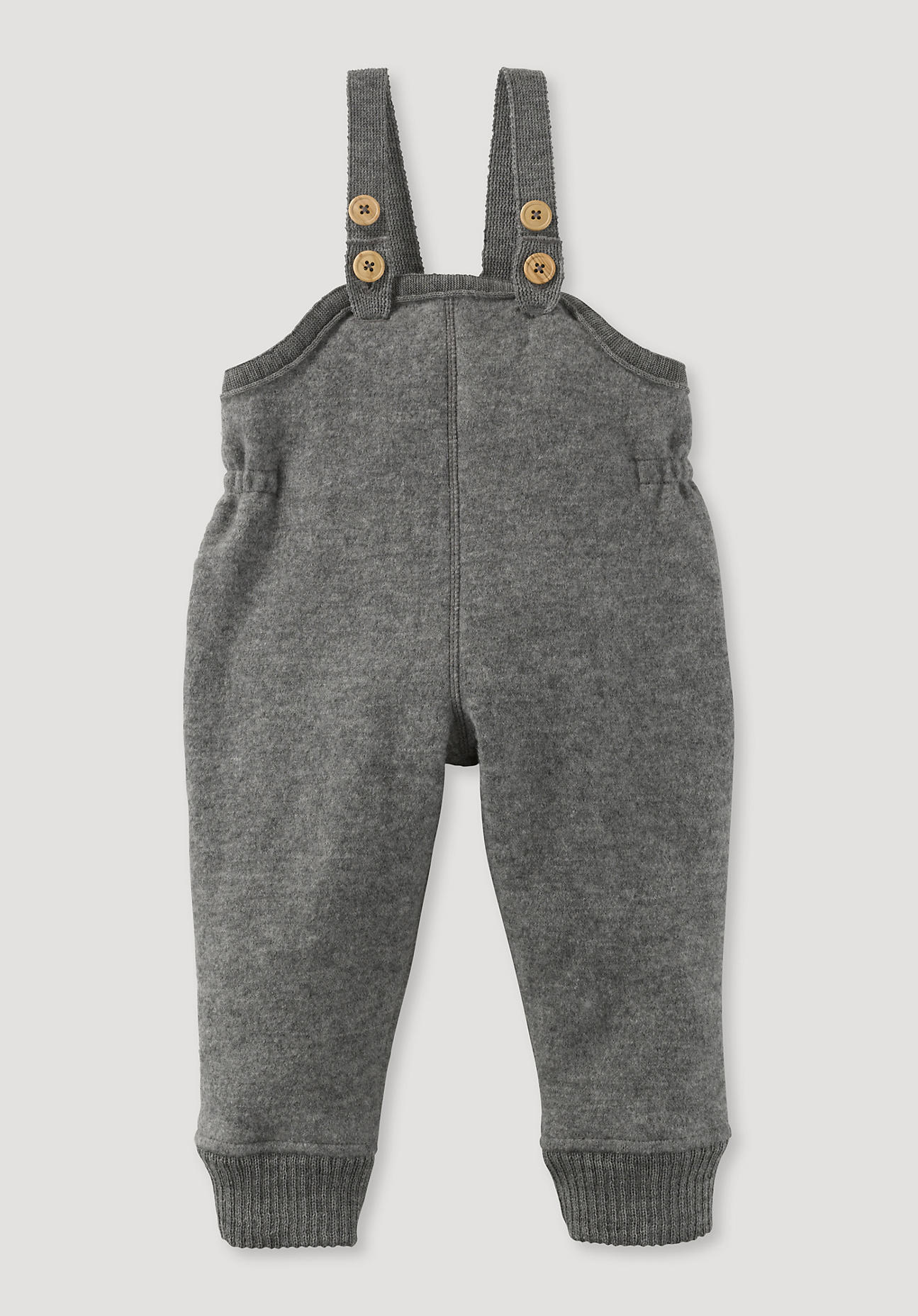 hessnatur Baby Walkhose Relaxed aus Bio-Merinowolle - grau - Größe 86/92