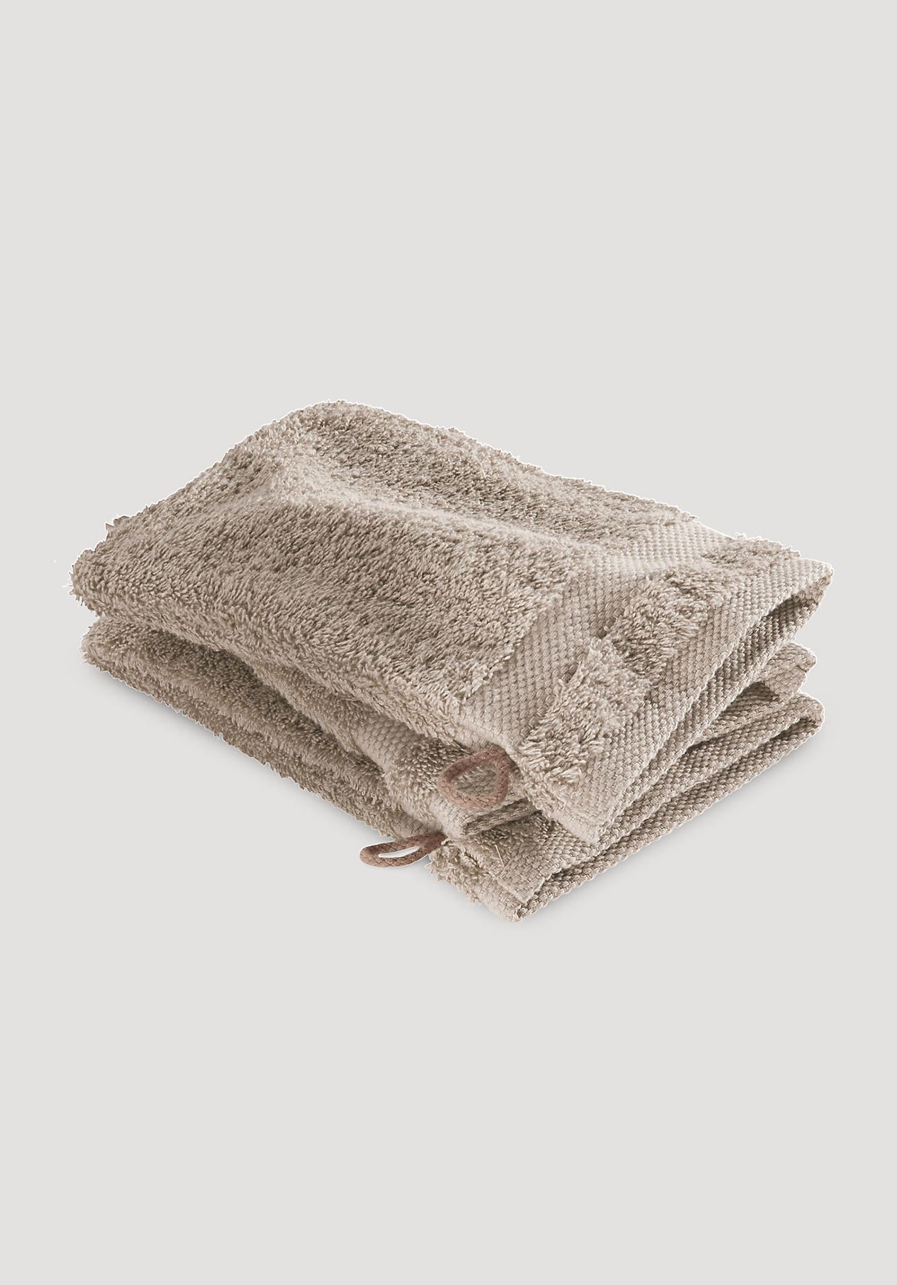 hessnatur Waschhandschuh aus Bio-Baumwolle - beige Größe 15x20 cm