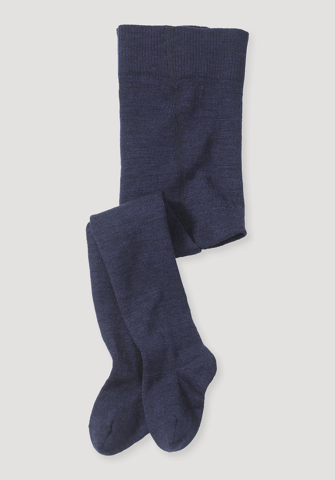 hessnatur Baby Woll-Strumpfhose aus Bio-Merino- mit Bio-Baumwolle - blau Größe 74/80