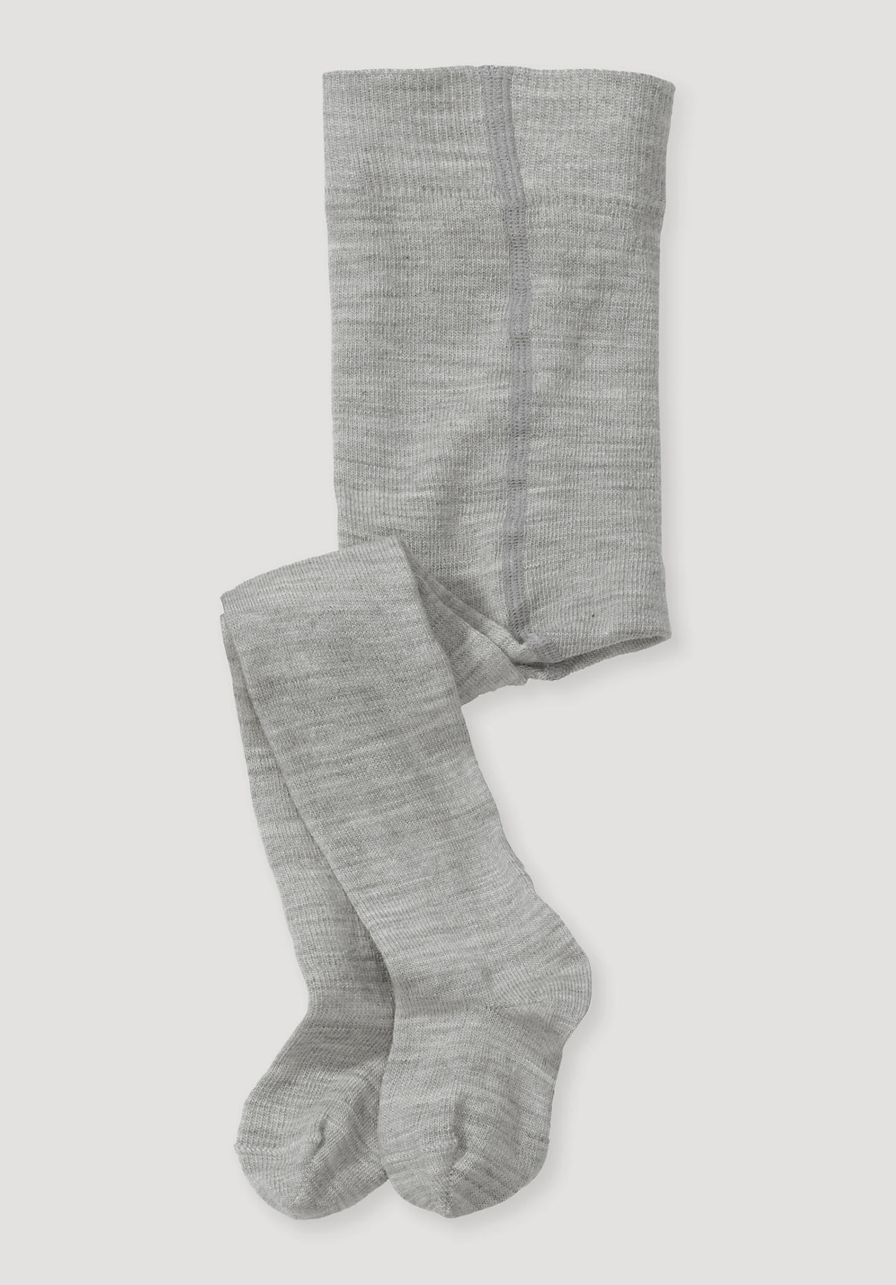 hessnatur Baby Woll-Strumpfhose aus Bio-Merino- mit Bio-Baumwolle - grau Größe 74/80