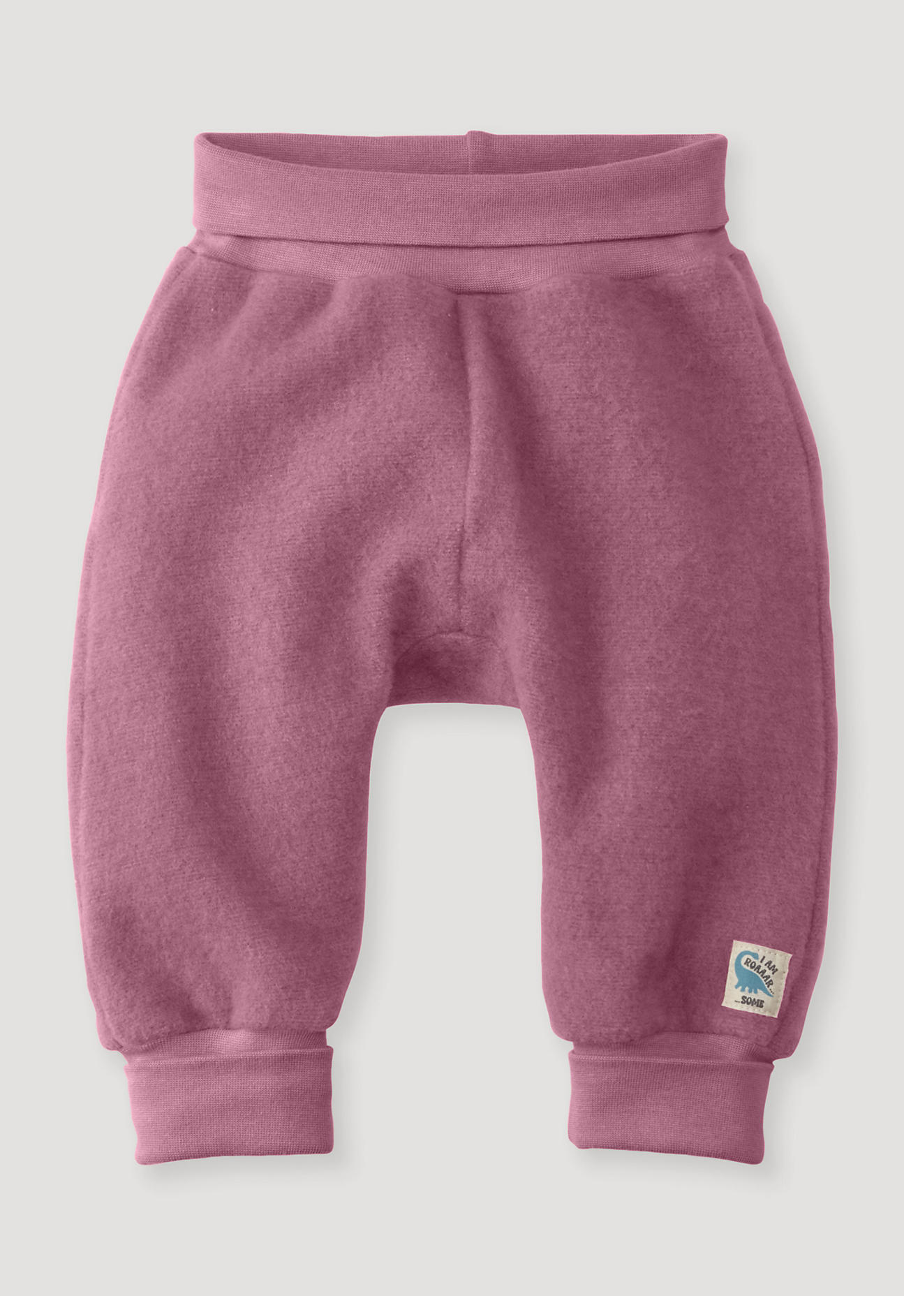hessnatur Baby Wollfleece Hose Regular aus Bio-Merinowolle und Bio-Baumwolle - rosa Größe 86/92