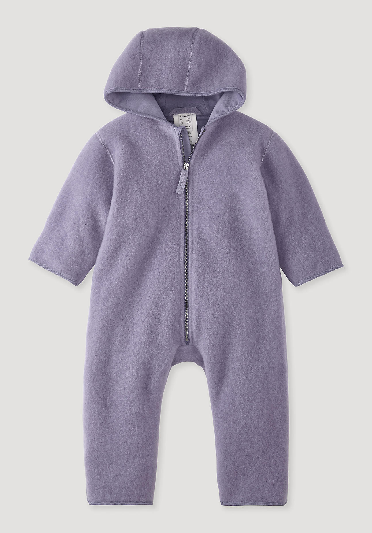 hessnatur Baby Wollfleece Overall Regular aus Bio-Merinowolle - lila - Größe 98