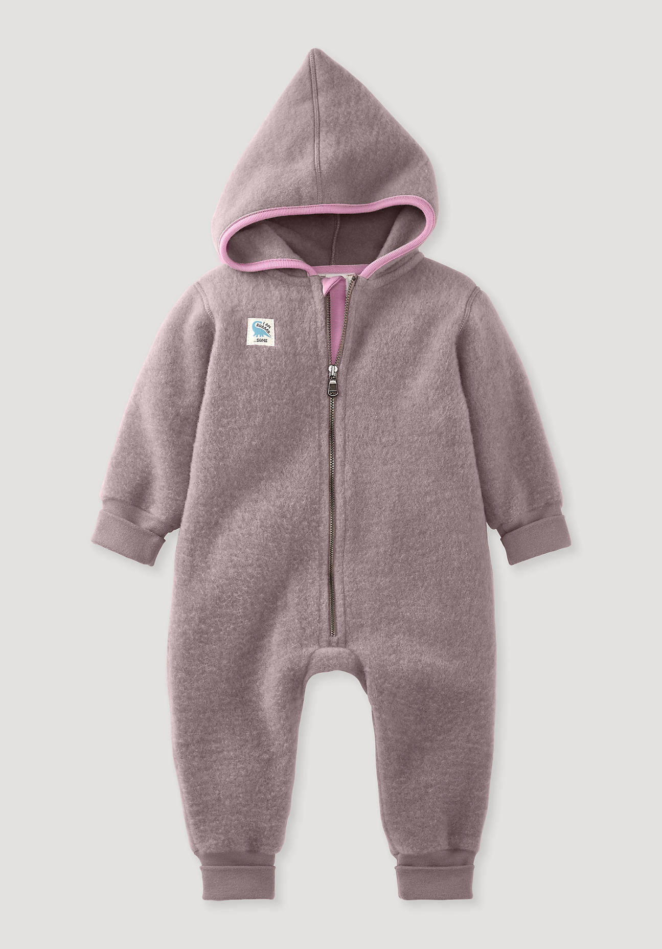 hessnatur Baby Wollfleece Overall Regular aus Bio-Merinowolle - lila - Größe 86/92