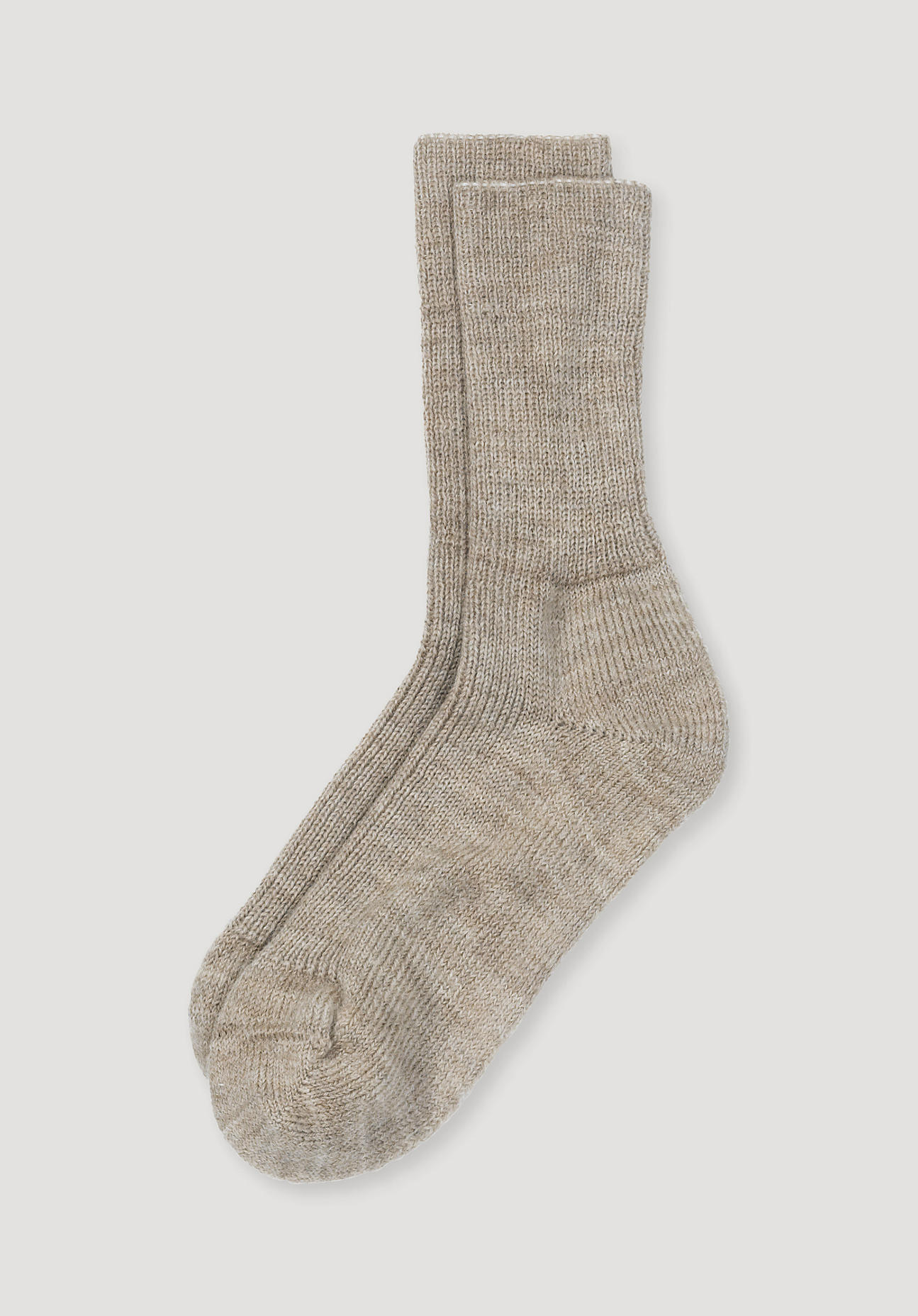 hessnatur Wollsocke aus Bio-Merinowolle - beige Größe 38/39