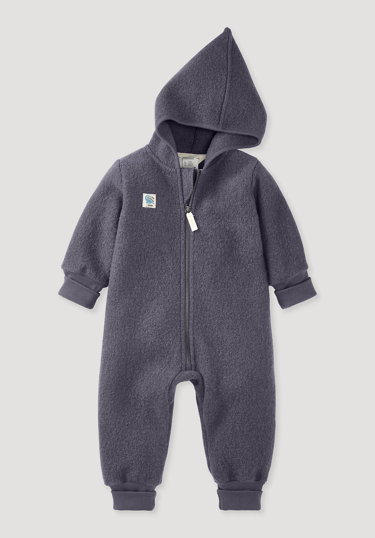 hessnatur Baby Wollwalk Overall Regular aus Bio-Merinowolle - lila Größe 98/104