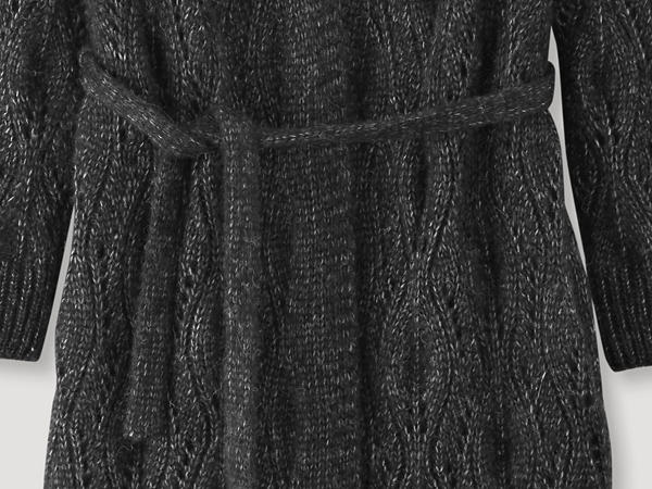 Alpaca knit coat with Pima organic cotton