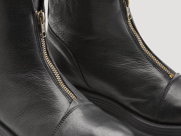Ankle boots with zips