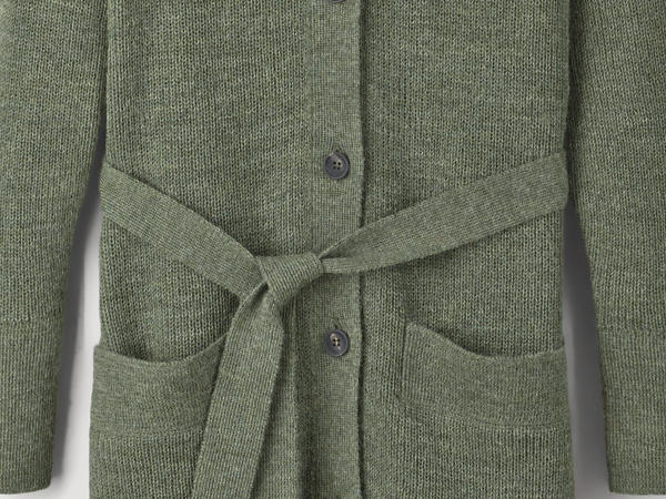 BetterRecycling knitted coat made of pure alpaca