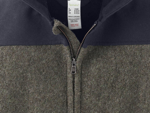Boiled wool jacket made from pure organic merino wool