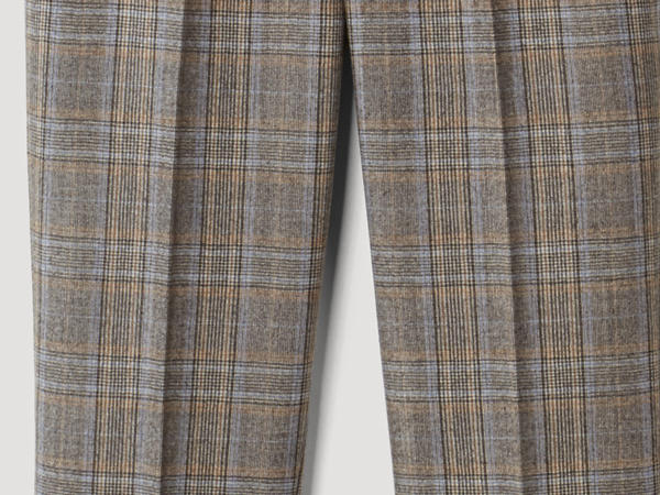 Checked trousers made of pure new wool
