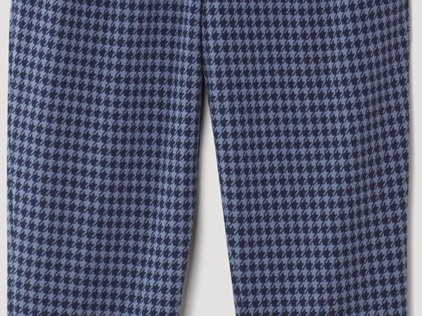 Checkered jersey trousers made of organic cotton