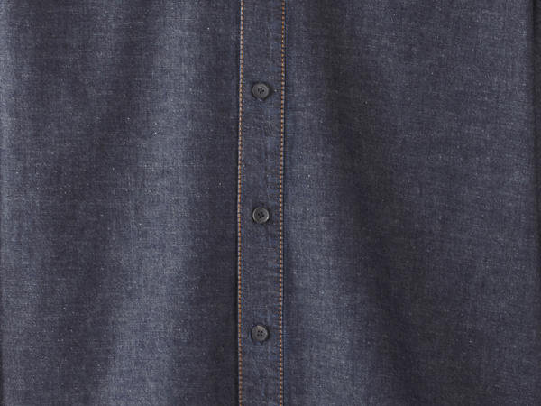 Comfort Fit denim shirt made of organic cotton with linen