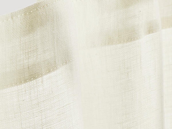 Curtain with loops made of pure linen